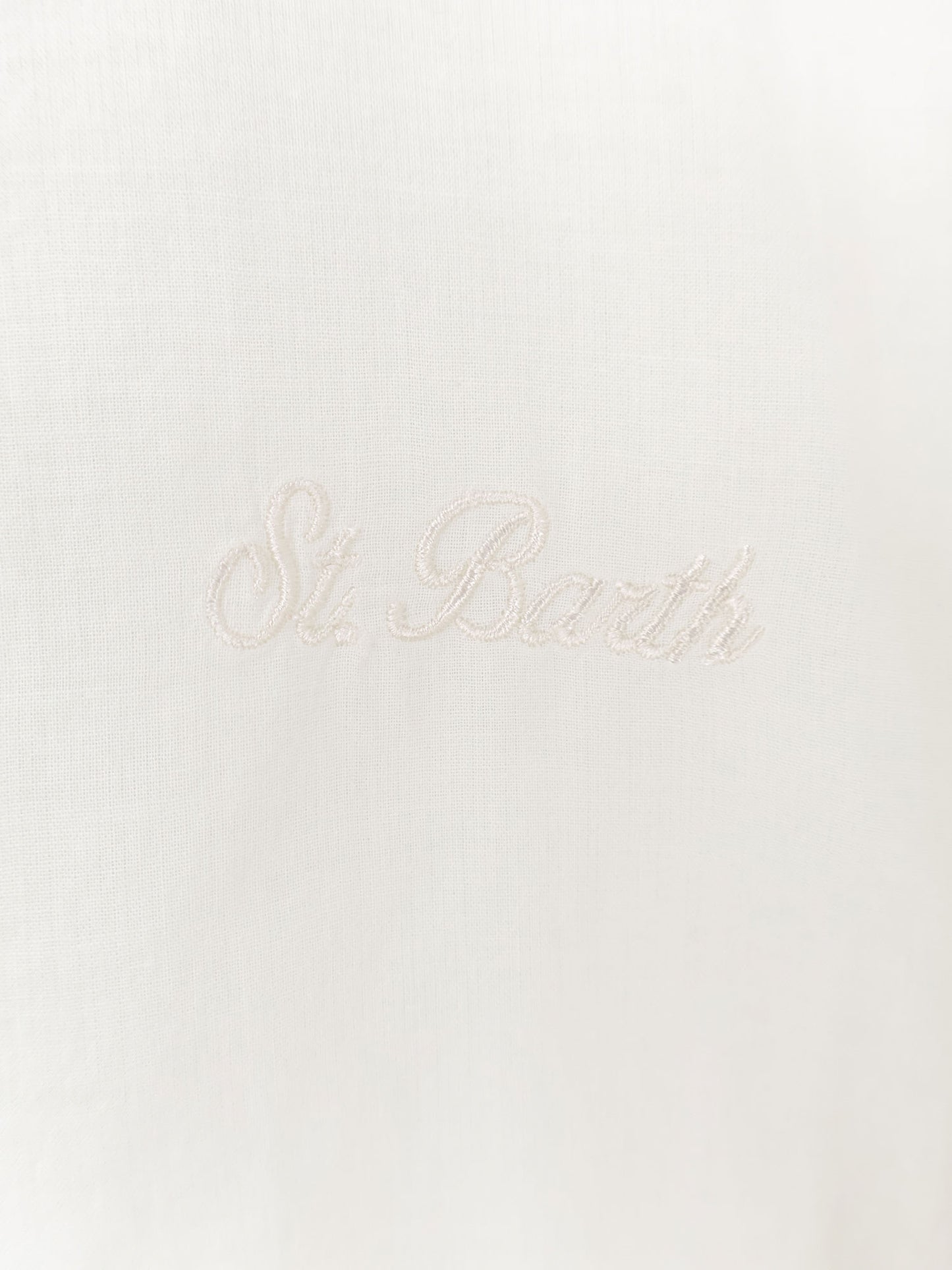 Cotton shirt with front embroidered logo