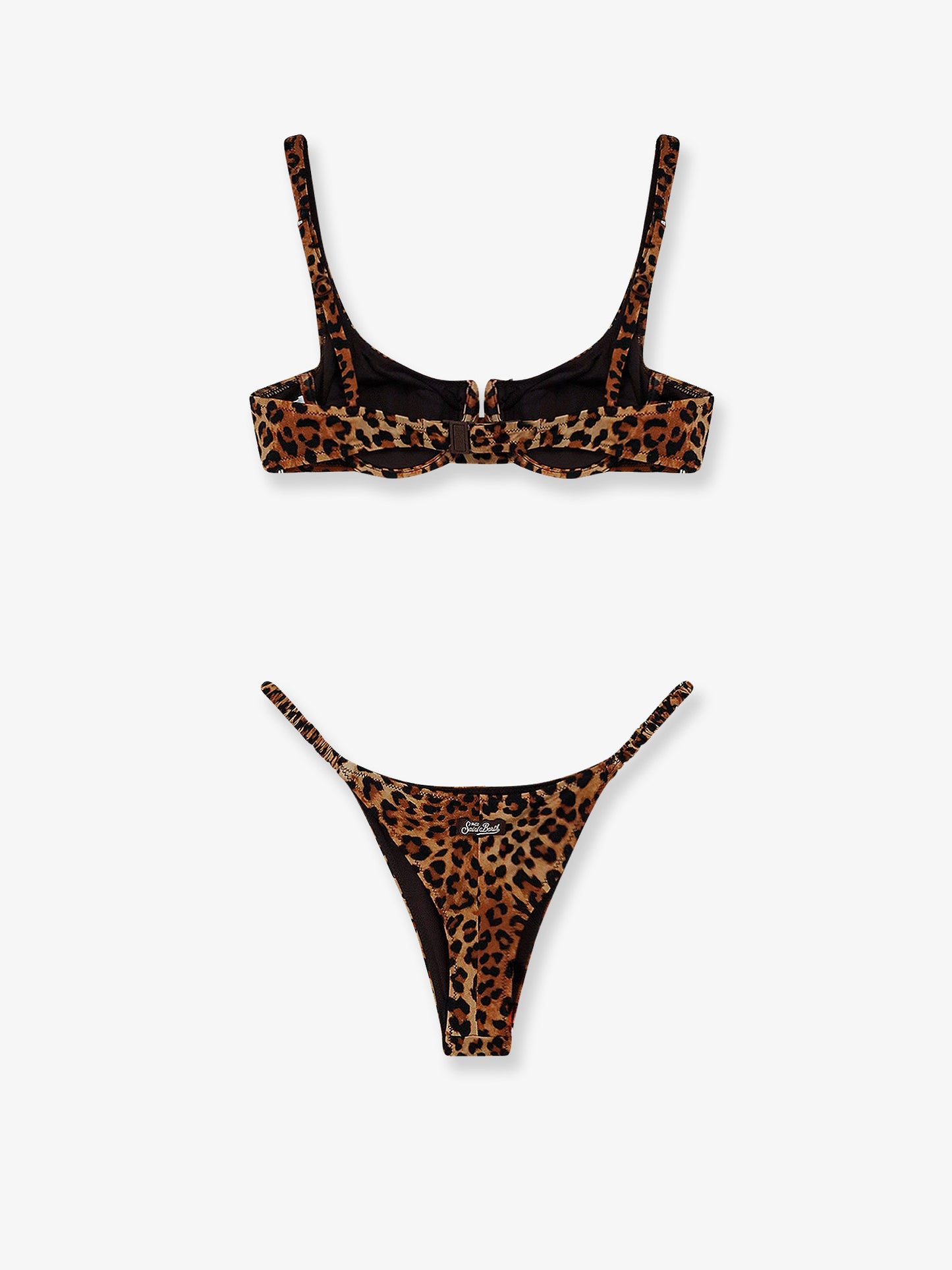 Perlamir nylon bikini with animal print