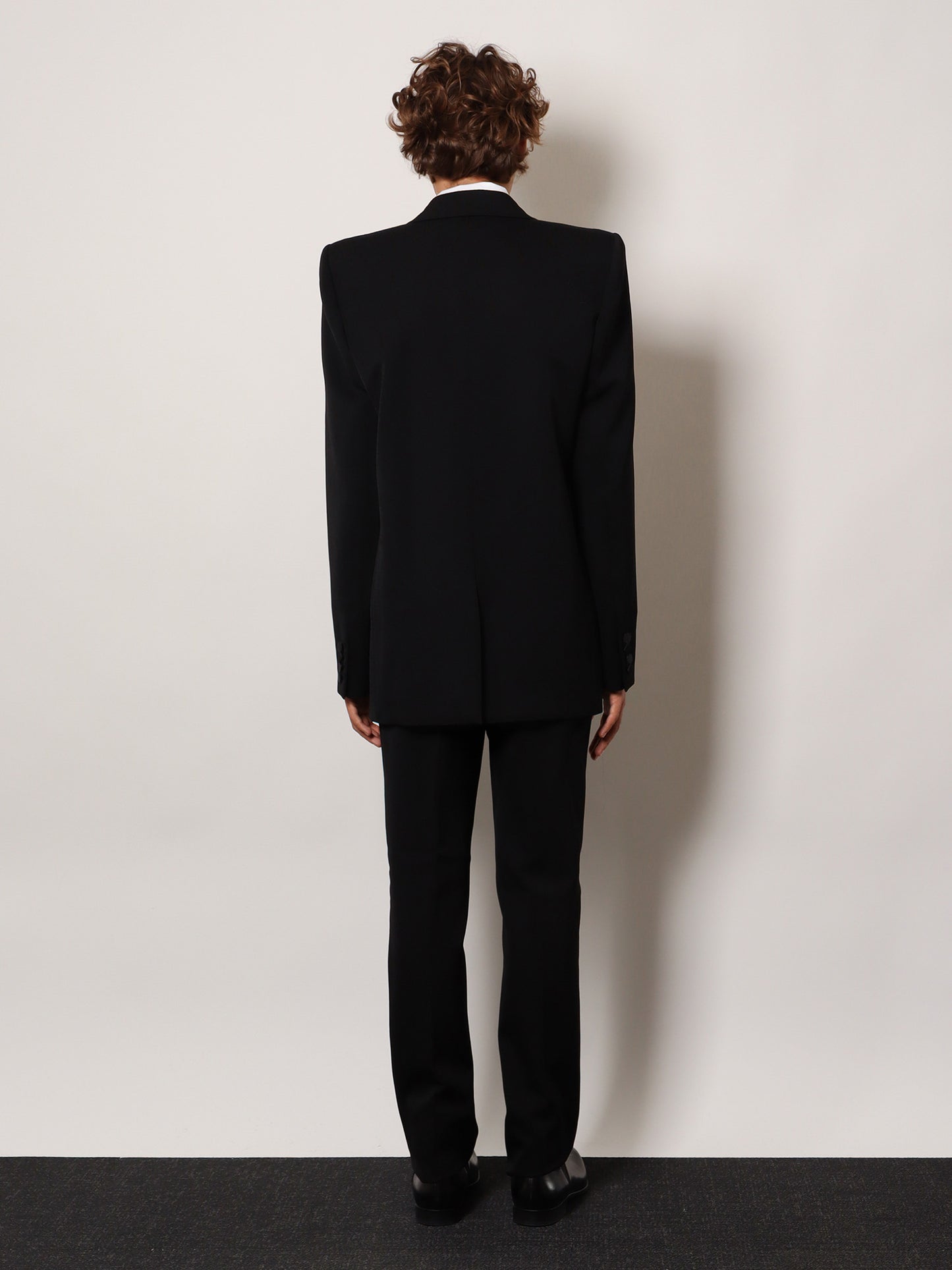 Tuxedo wool blazer with satin lapel