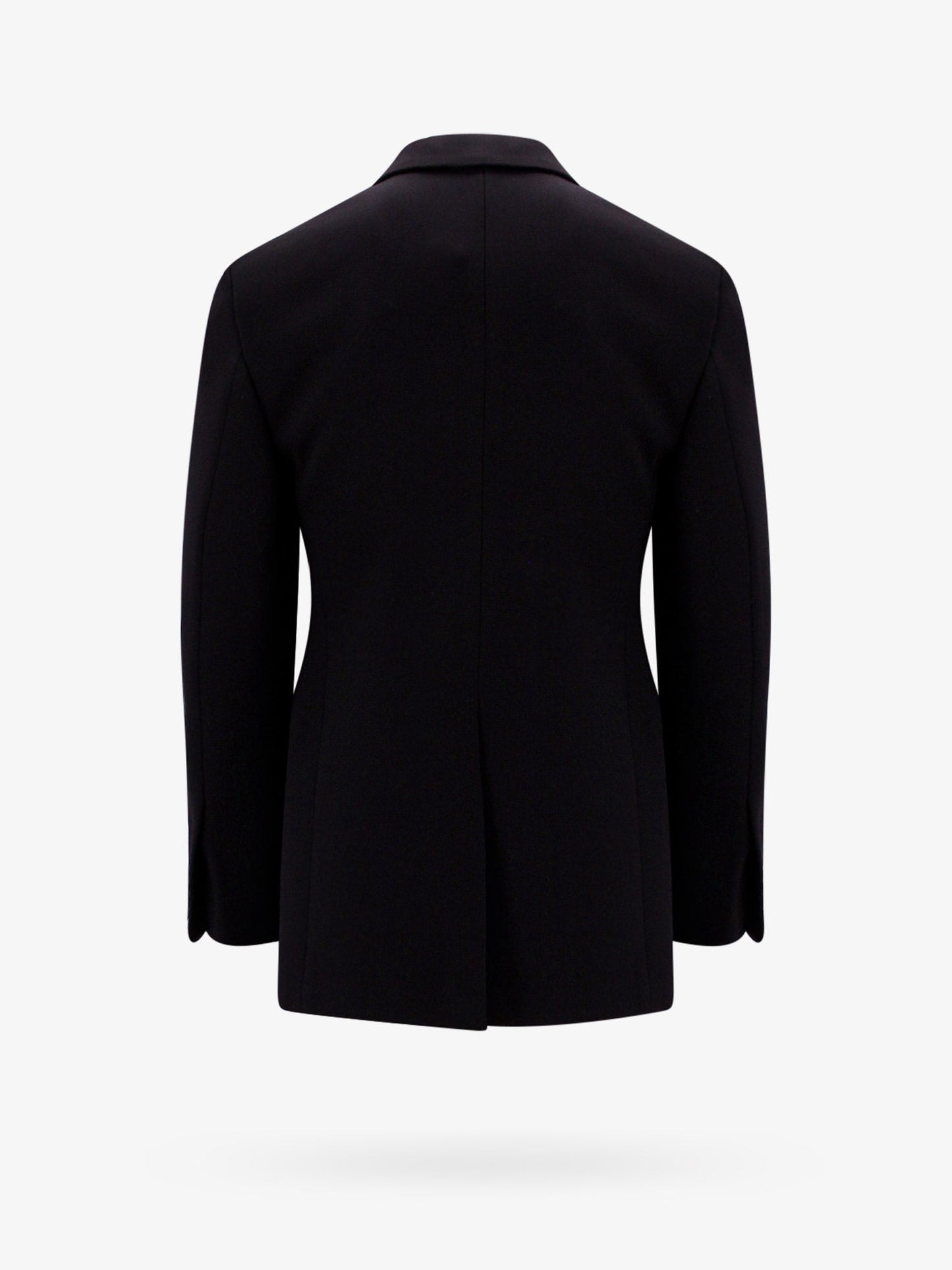 Wool blazer with satin profiles