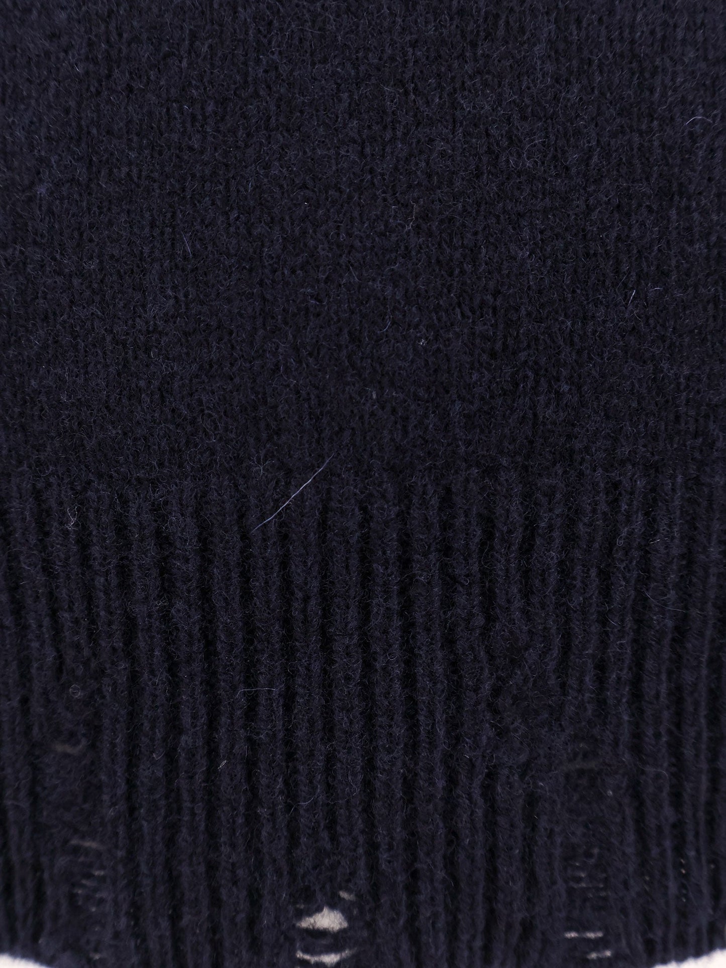 Wool and cashmere sweater with logoed label