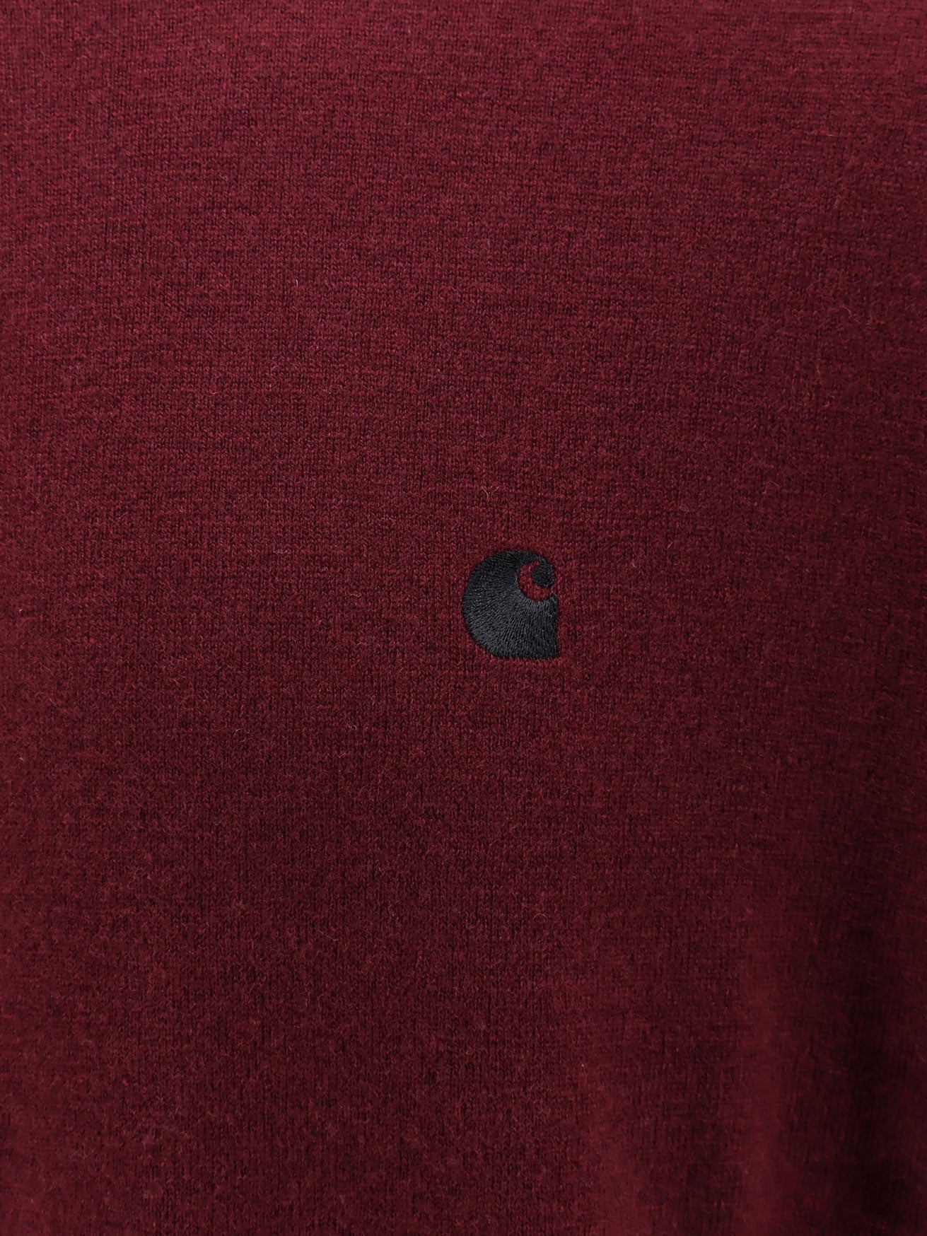 Wool sweater with logo embroidery