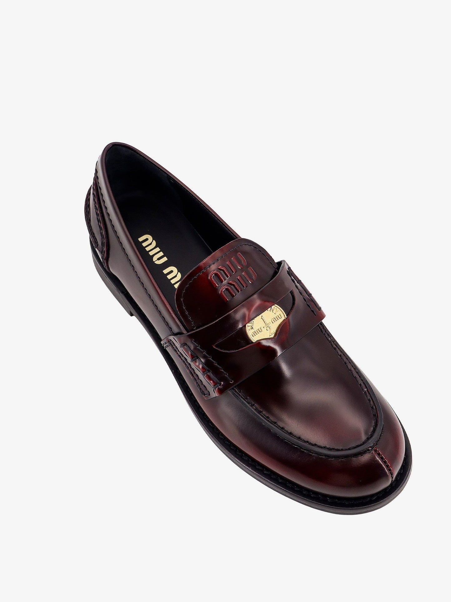 Mocassino in pelle con penny in metallo