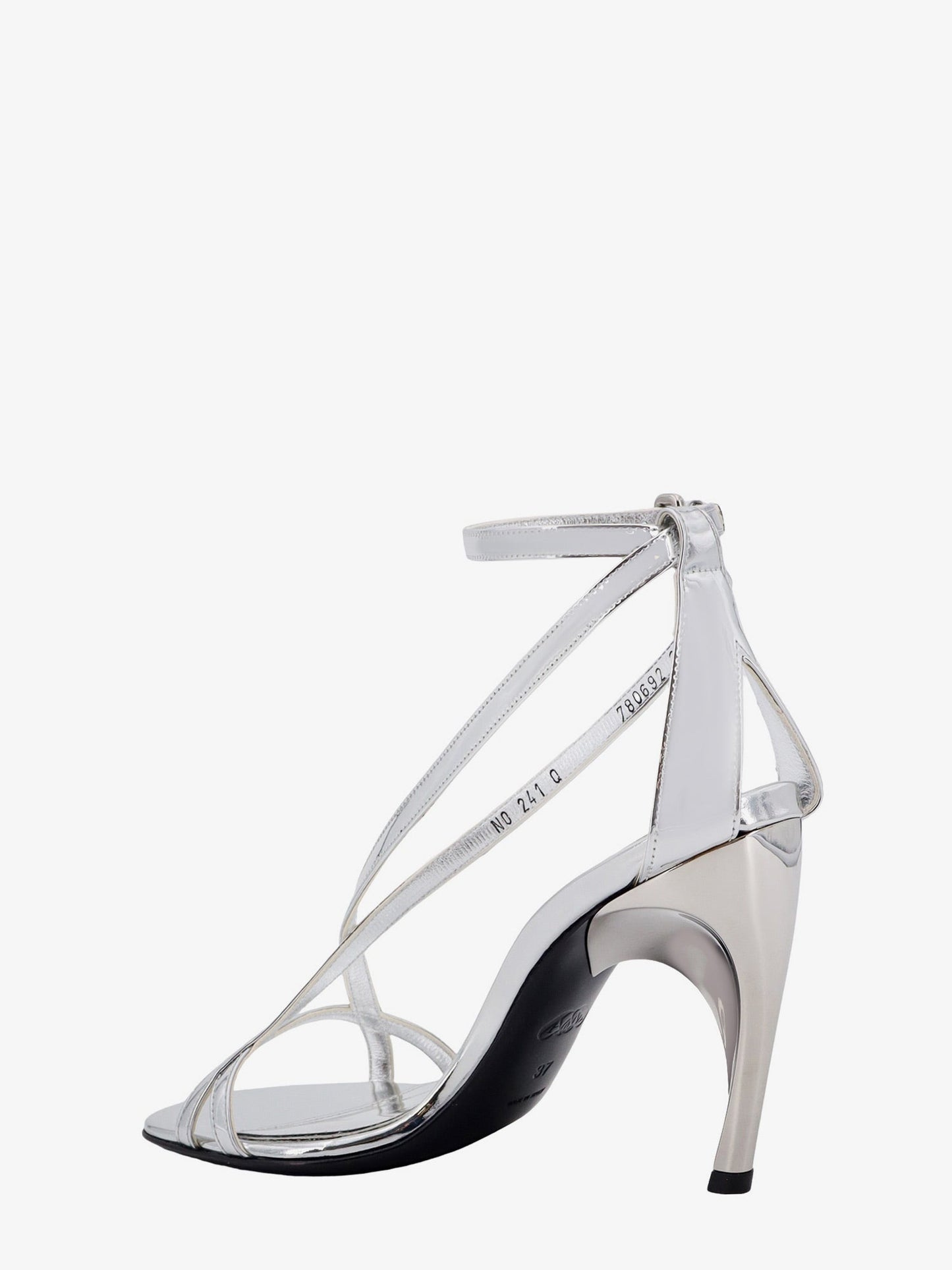 Mirrored leather sandals