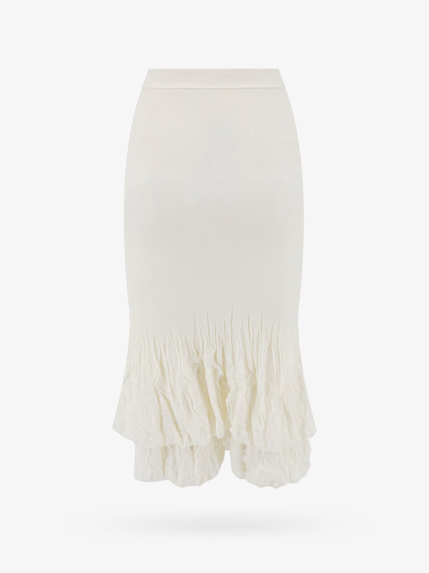 2 in 1 cotton blend skirt with floral embroidery