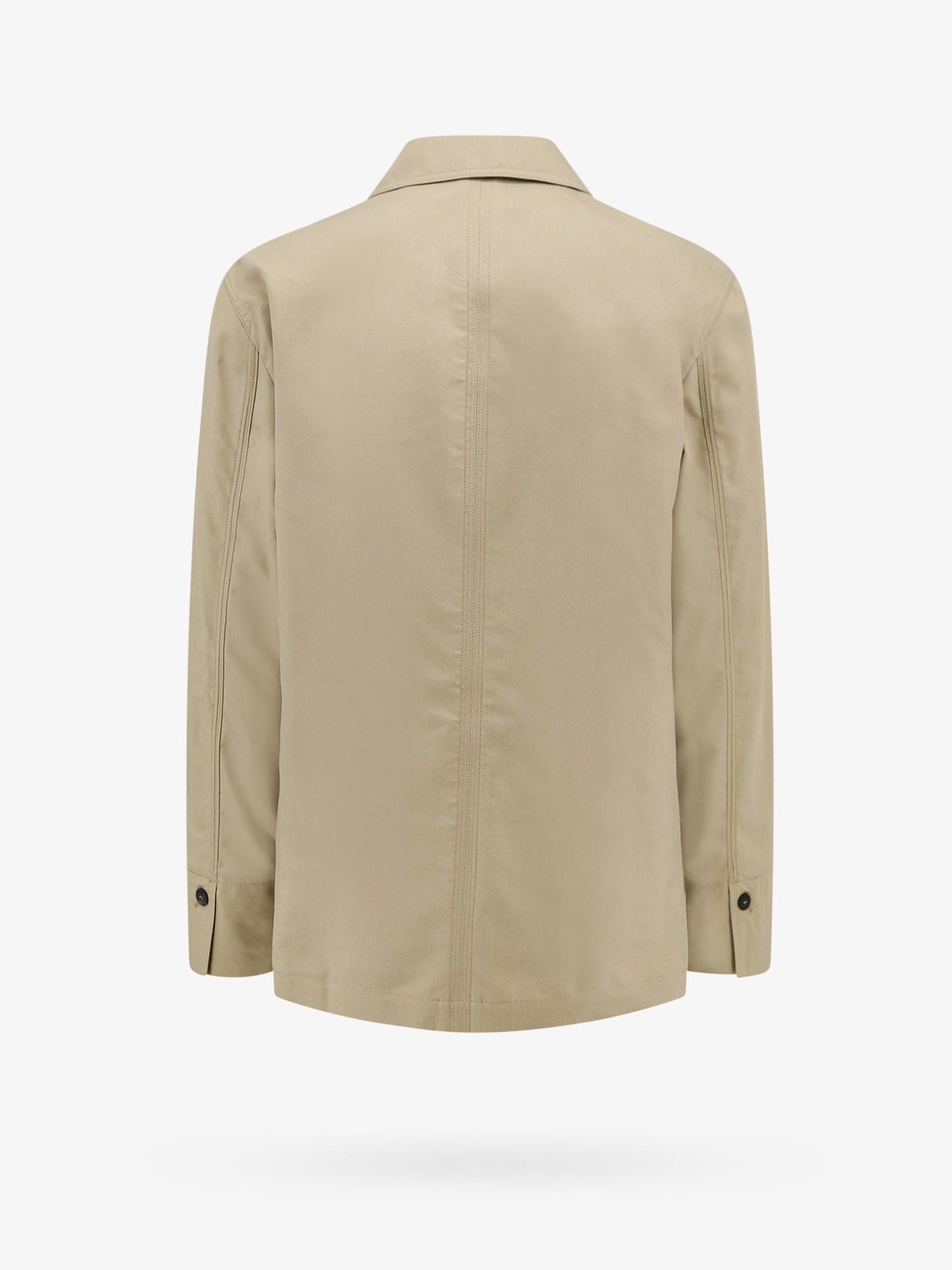 Cotton and viscose jacket with gancini leather patch