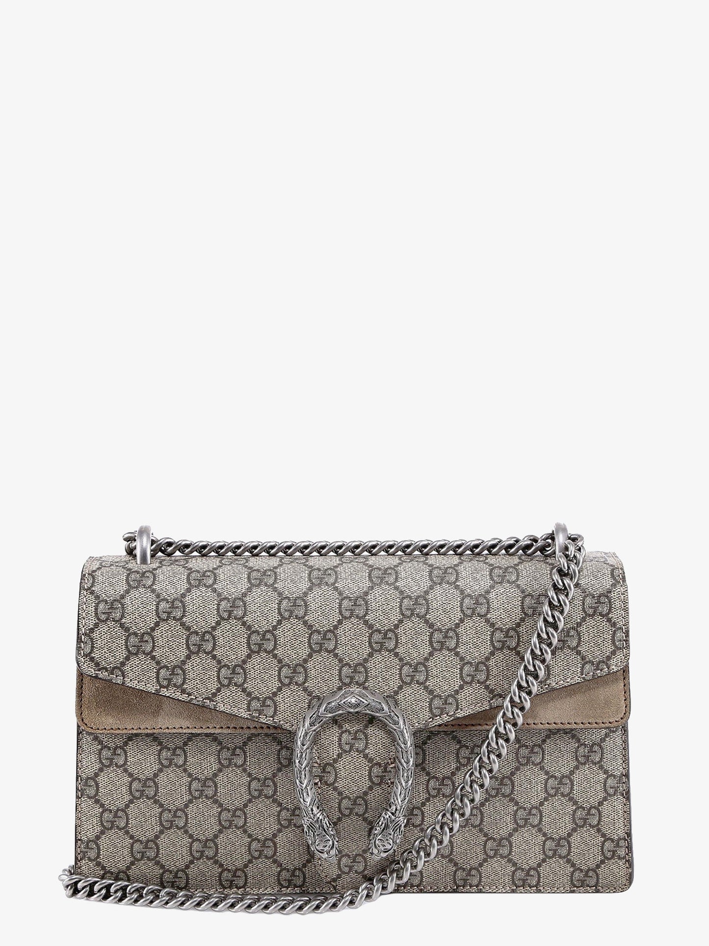 Dionysus GG supreme fabric and suede shoulder bag