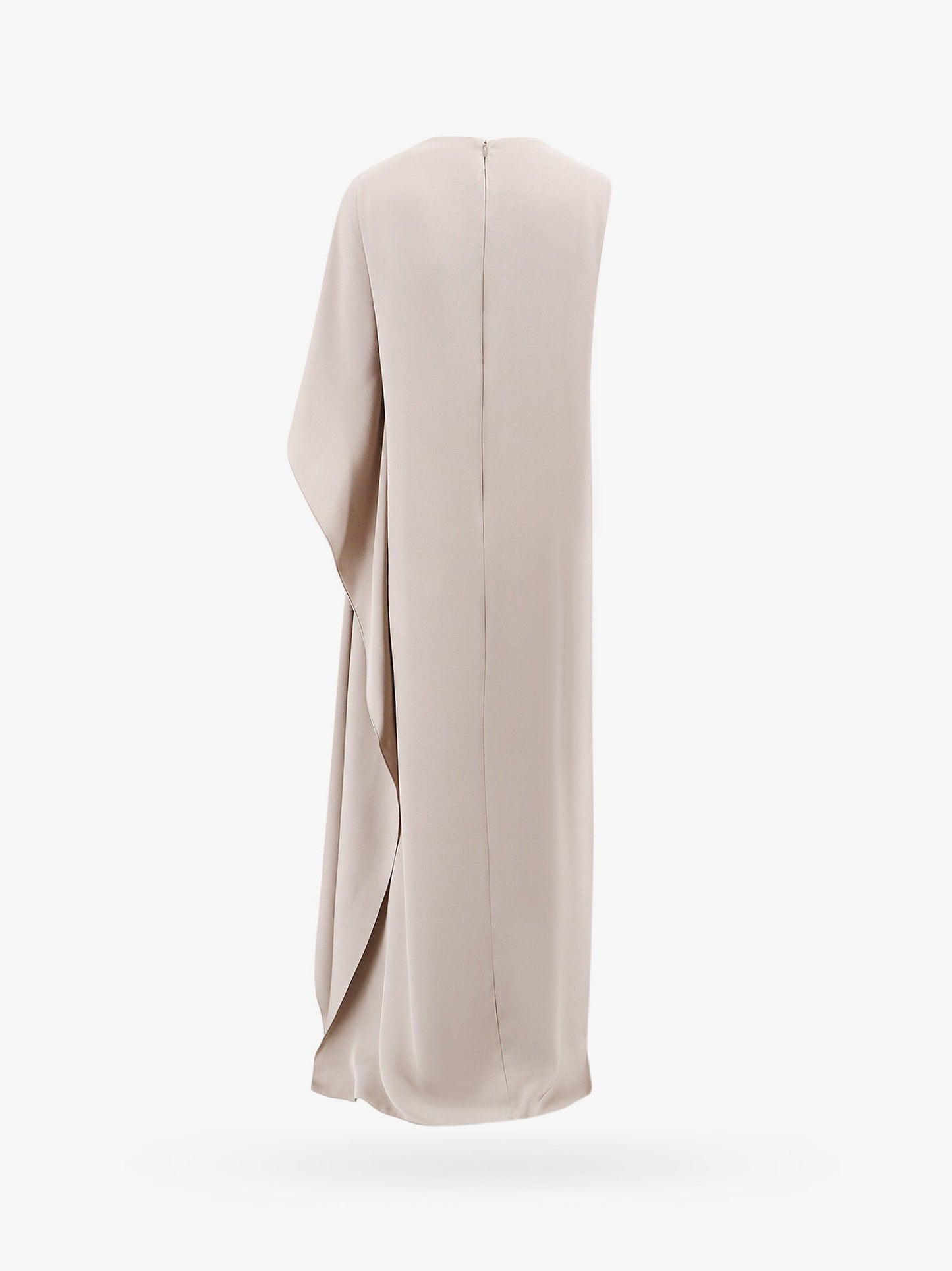 Silk dress with lateral rouches