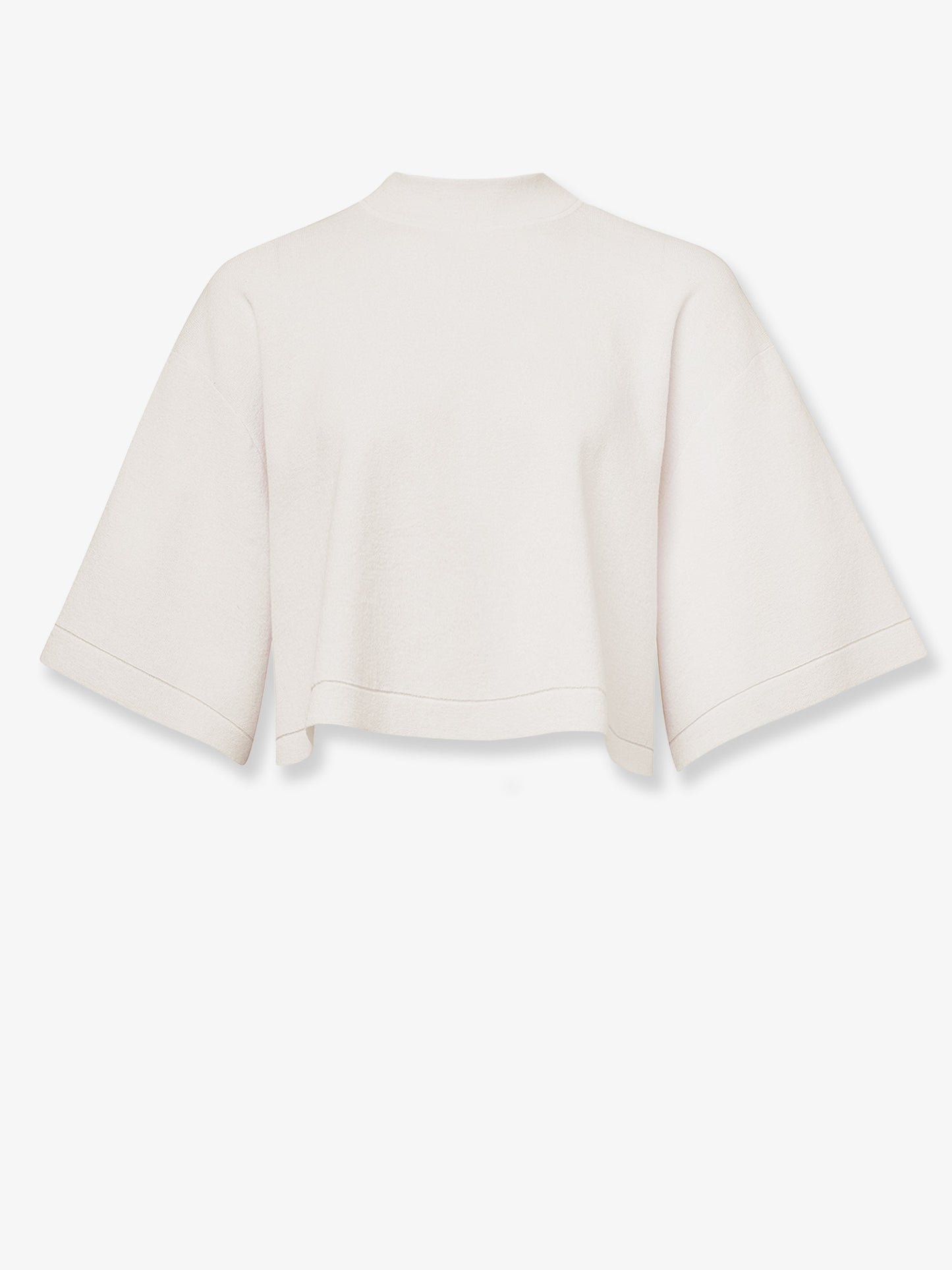 Cropped cotton blend top