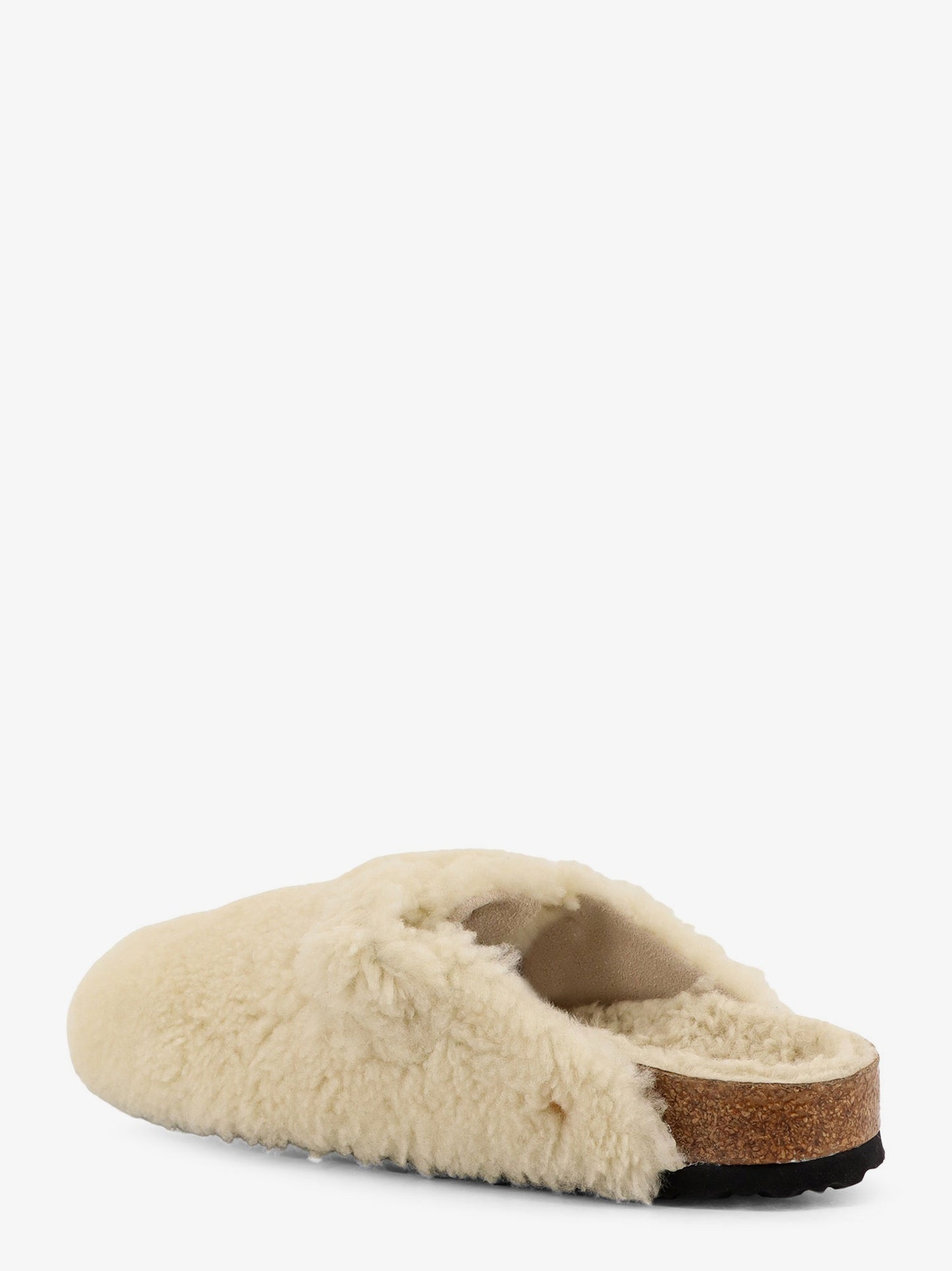 Boston Big Buckle Shearling mule