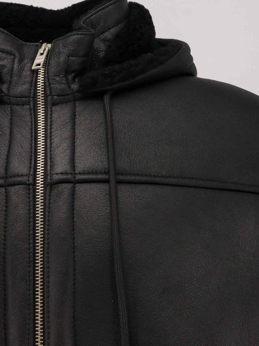 Long leather jacket