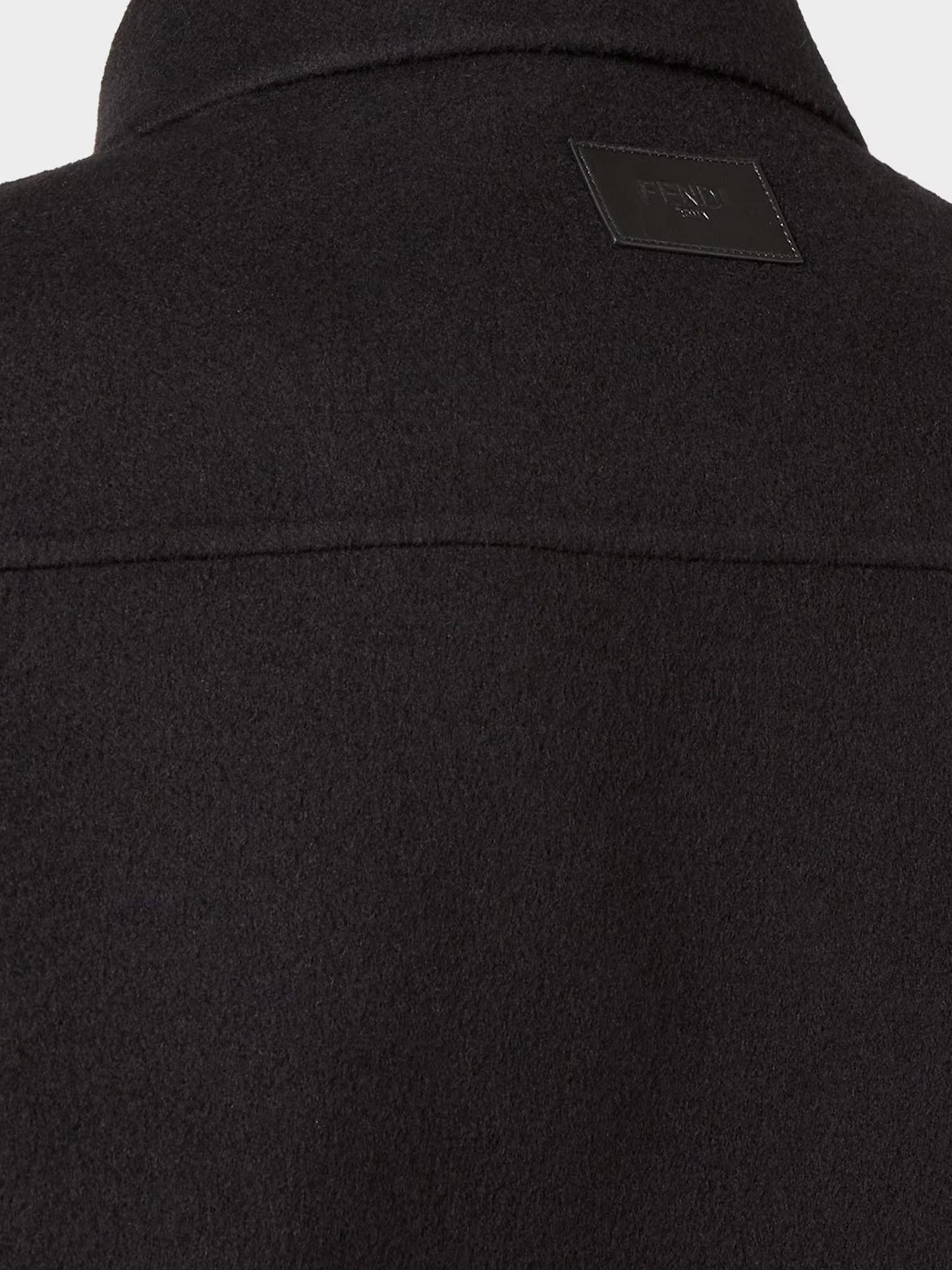 Wool coat with FF embossed detail