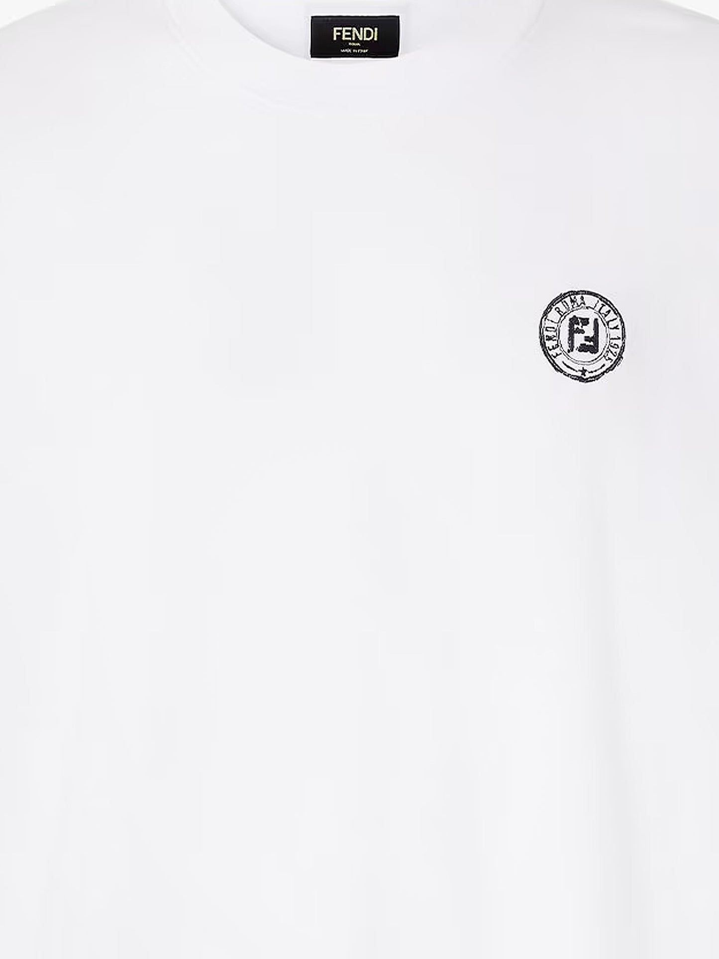 T-shirt in cotone con ricamo FF