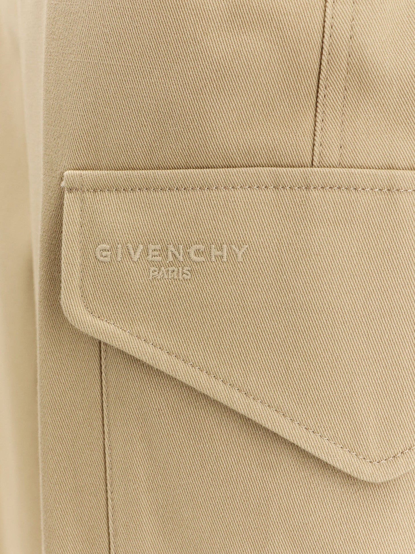 Cotton and wool cargo trousers