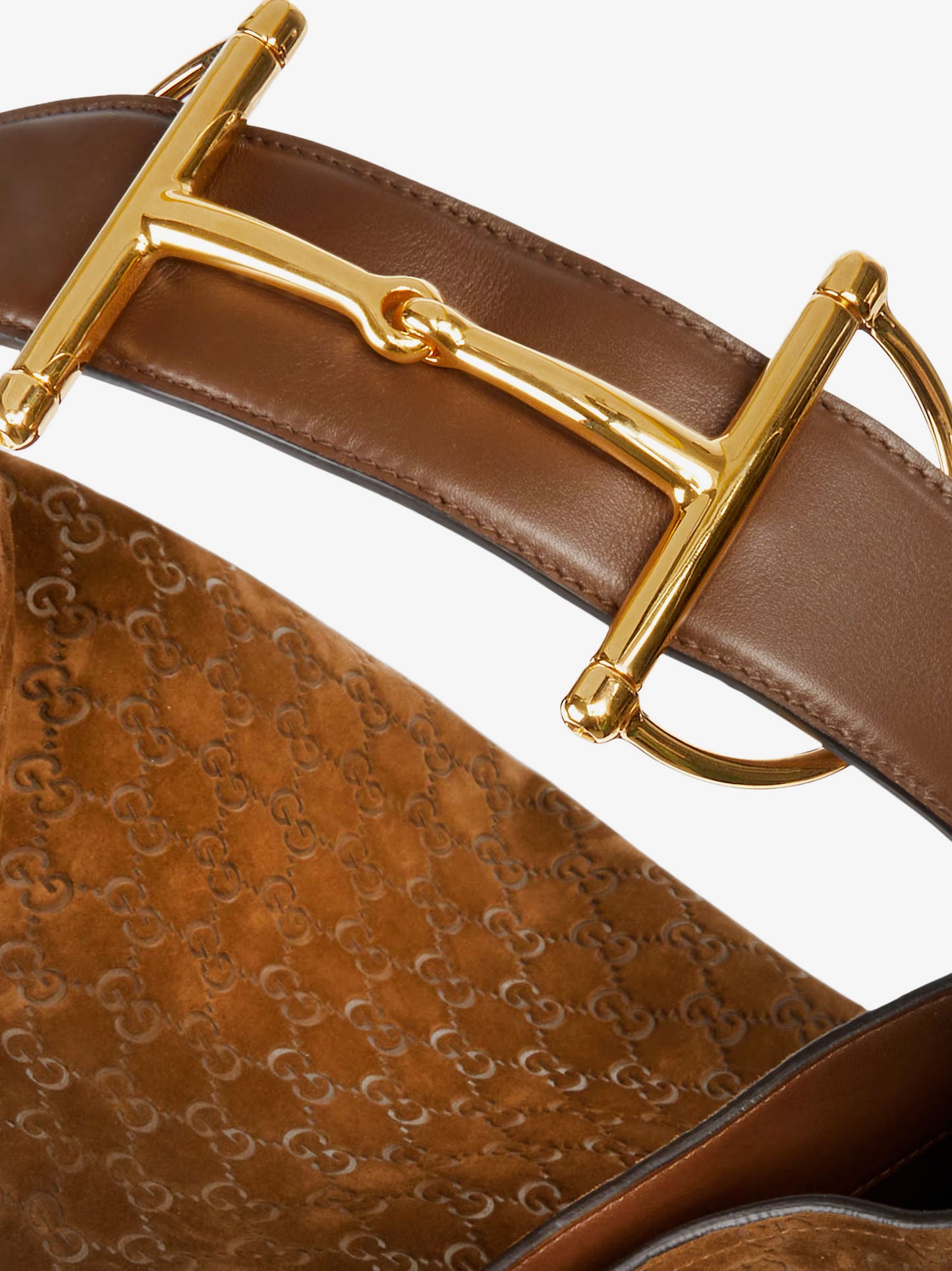 Borsa a spalla Beatrix in suede con logo GG all-over