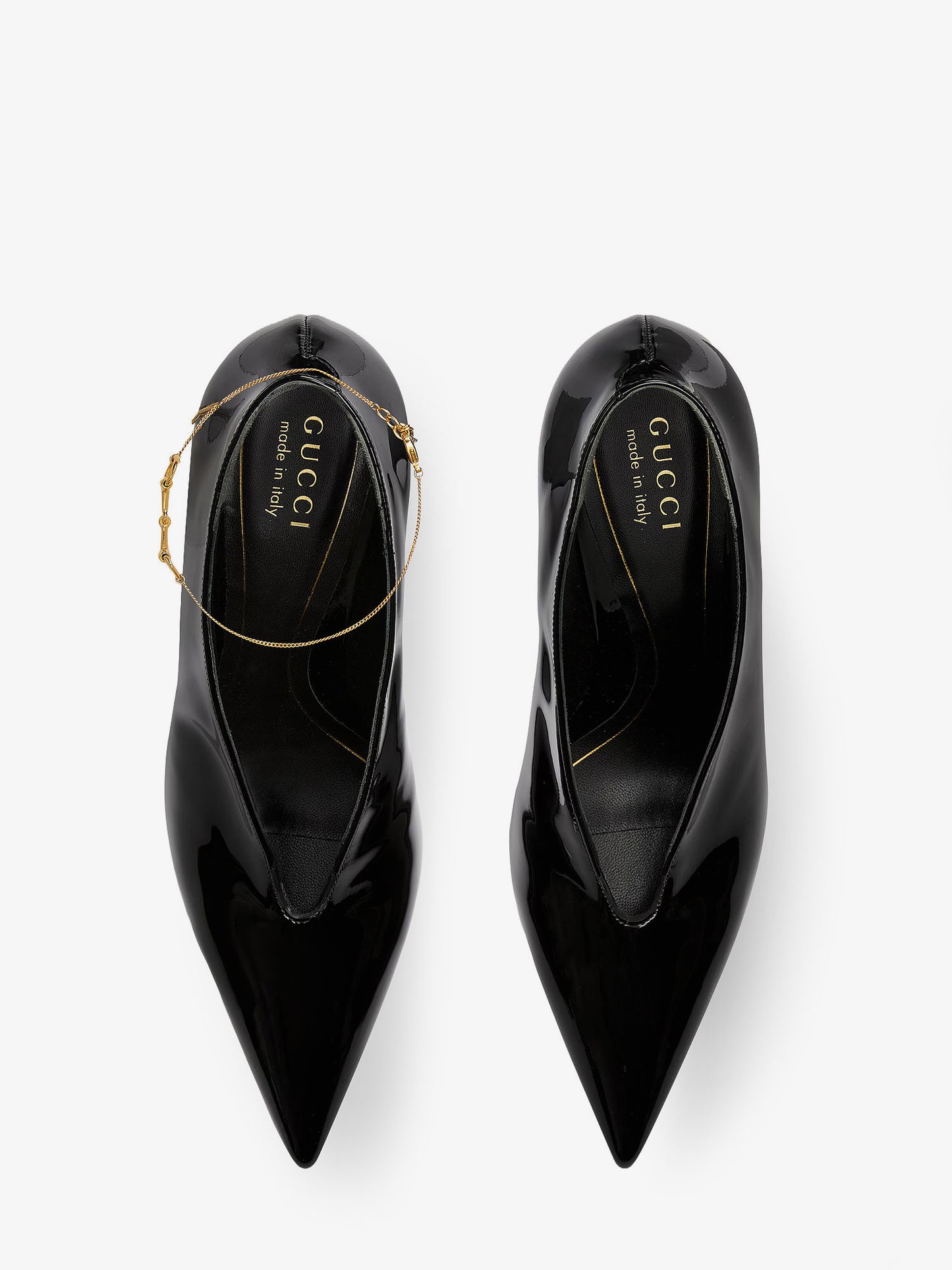 Patent leather pumps