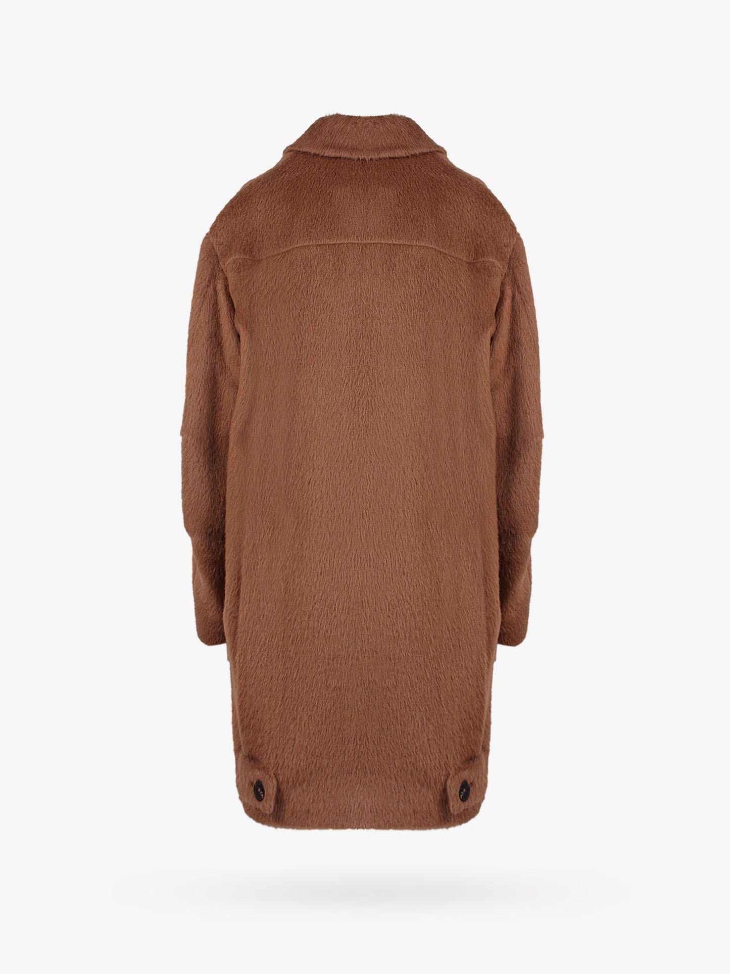 Cappotto in alpaca e lana vergine con zip