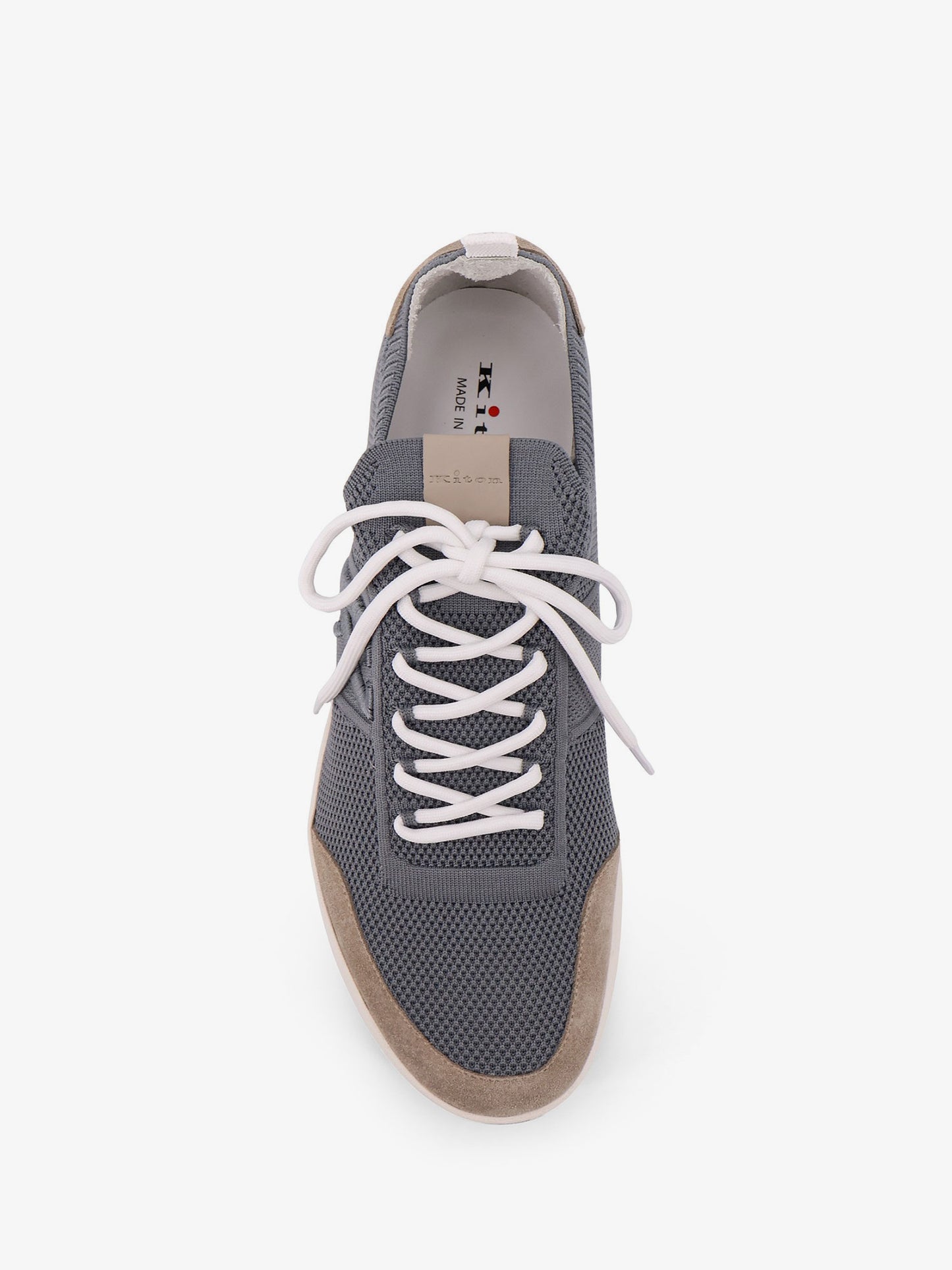 Sneakers low-top in mesh con profili in suede