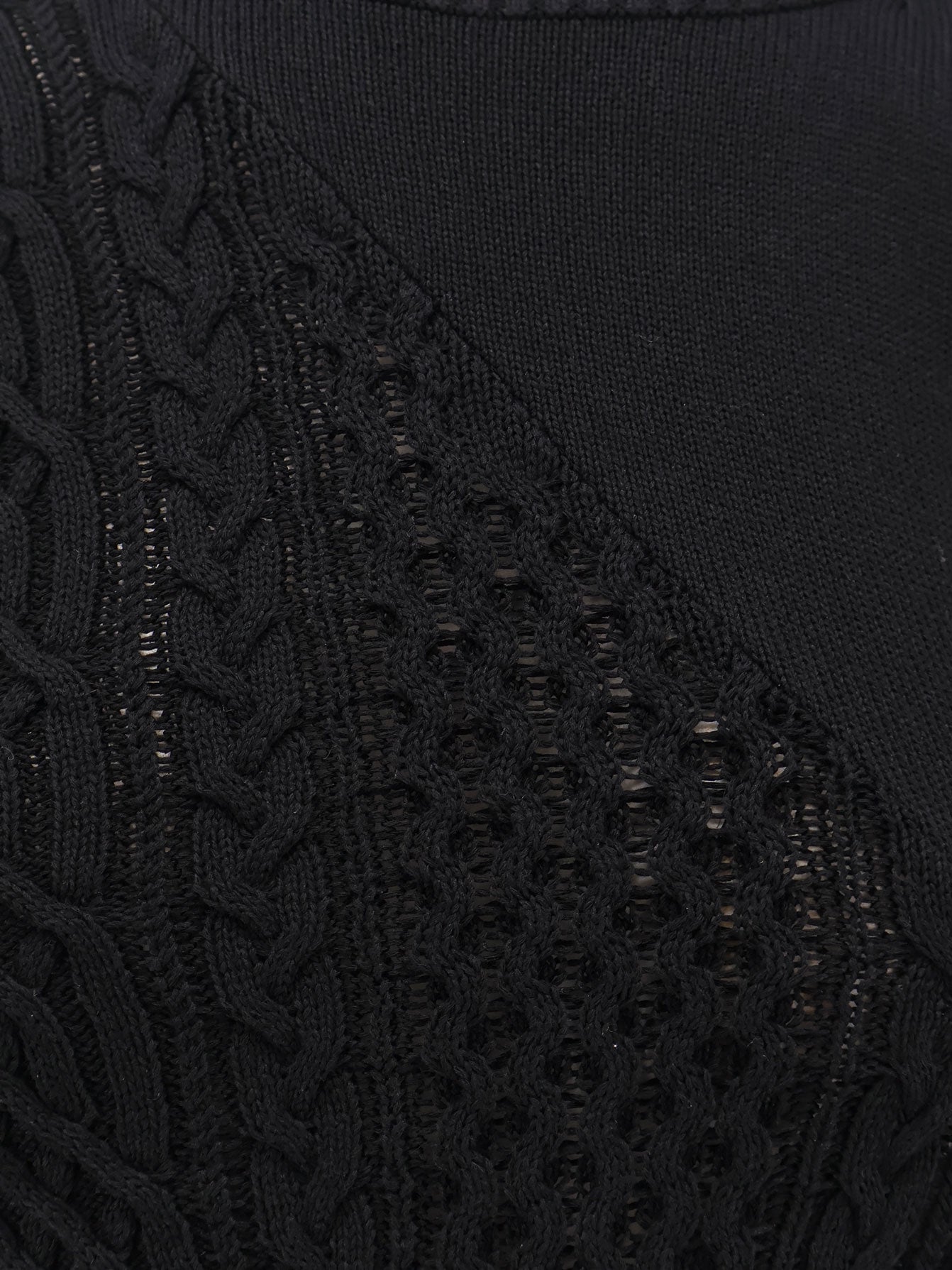 Maglia asimmetrica in misto cotone