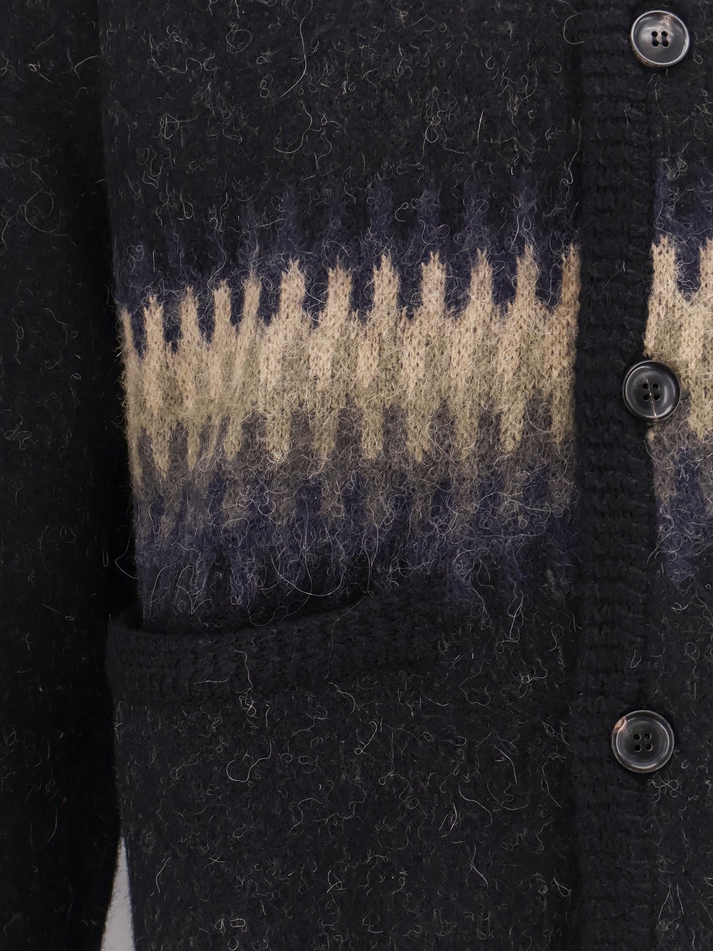 Cardigan Unisex in alpaca jacquard