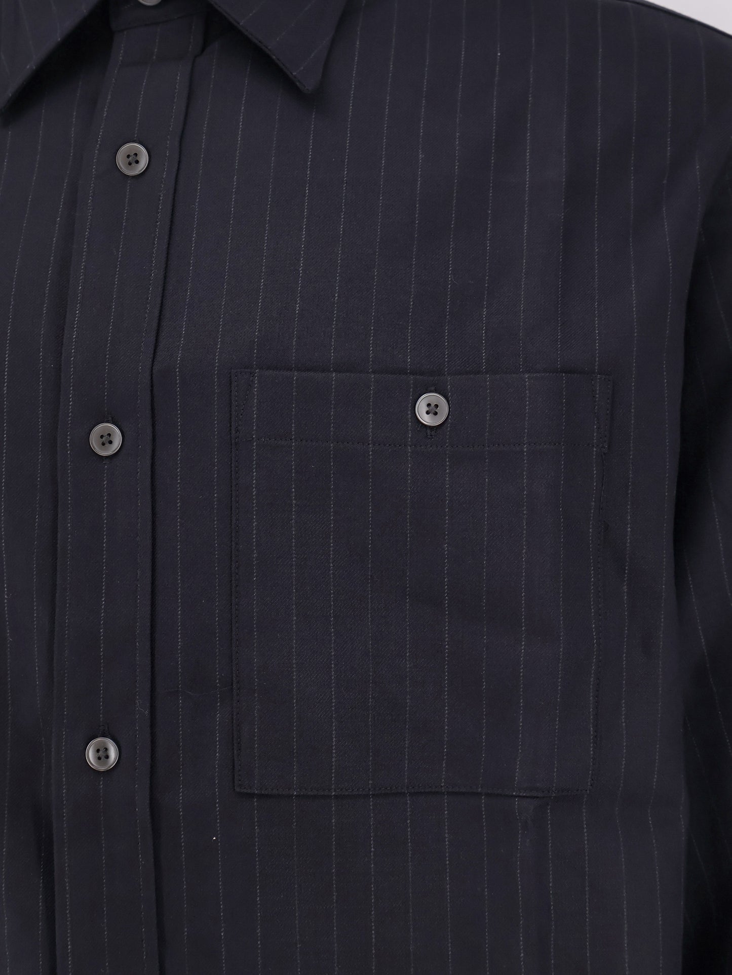 Camicia Unisex a righe in misto lana
