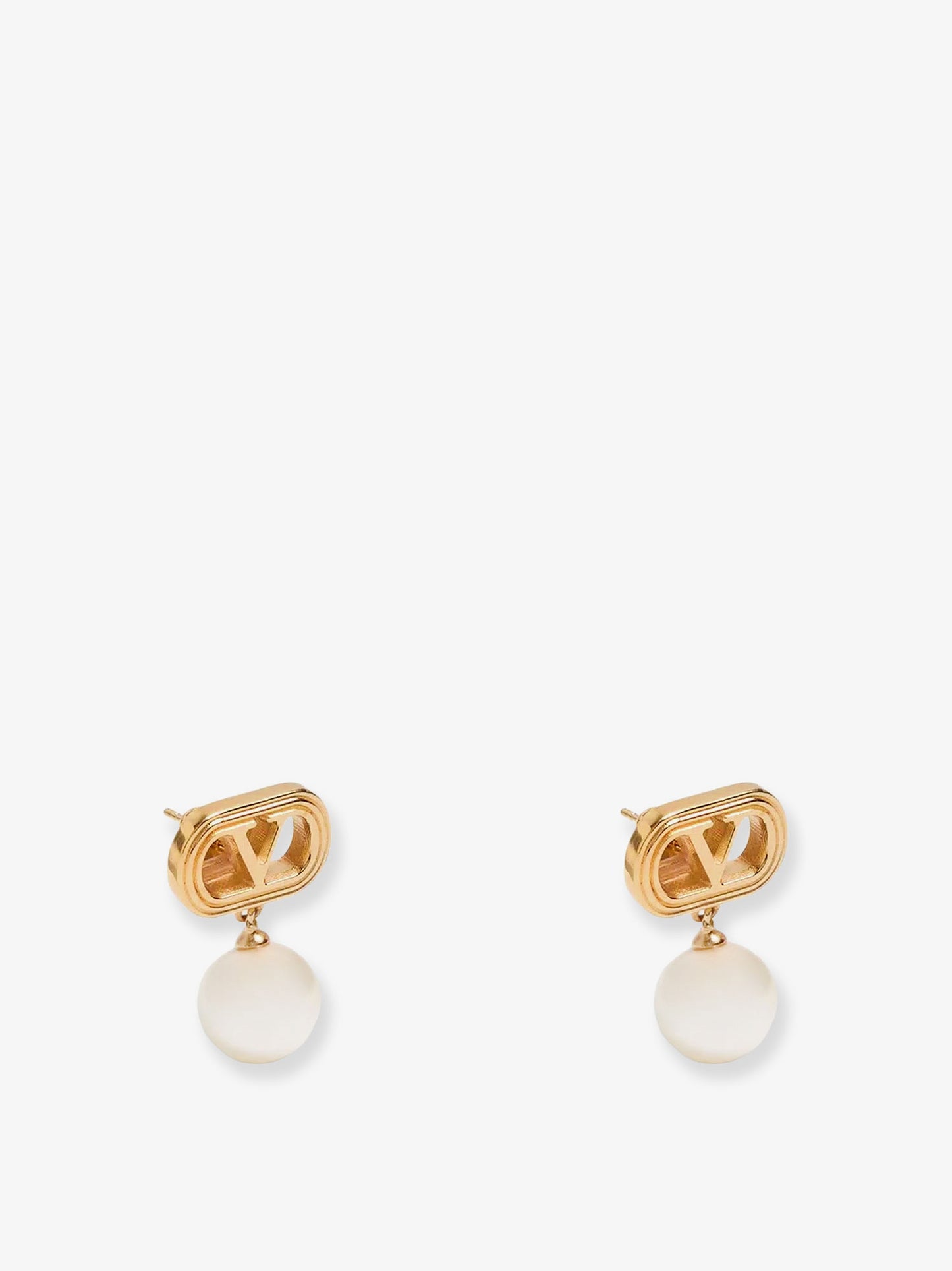 Ovalette metal earrings with Swarovski pearls