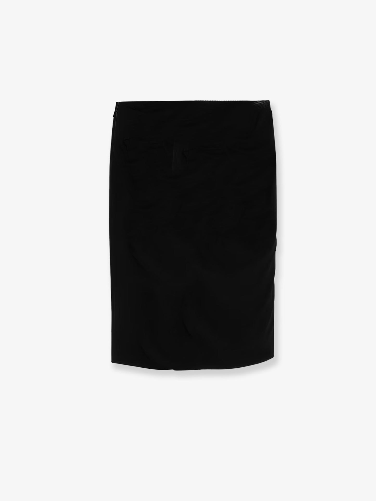 Stretch viscose midi skirt