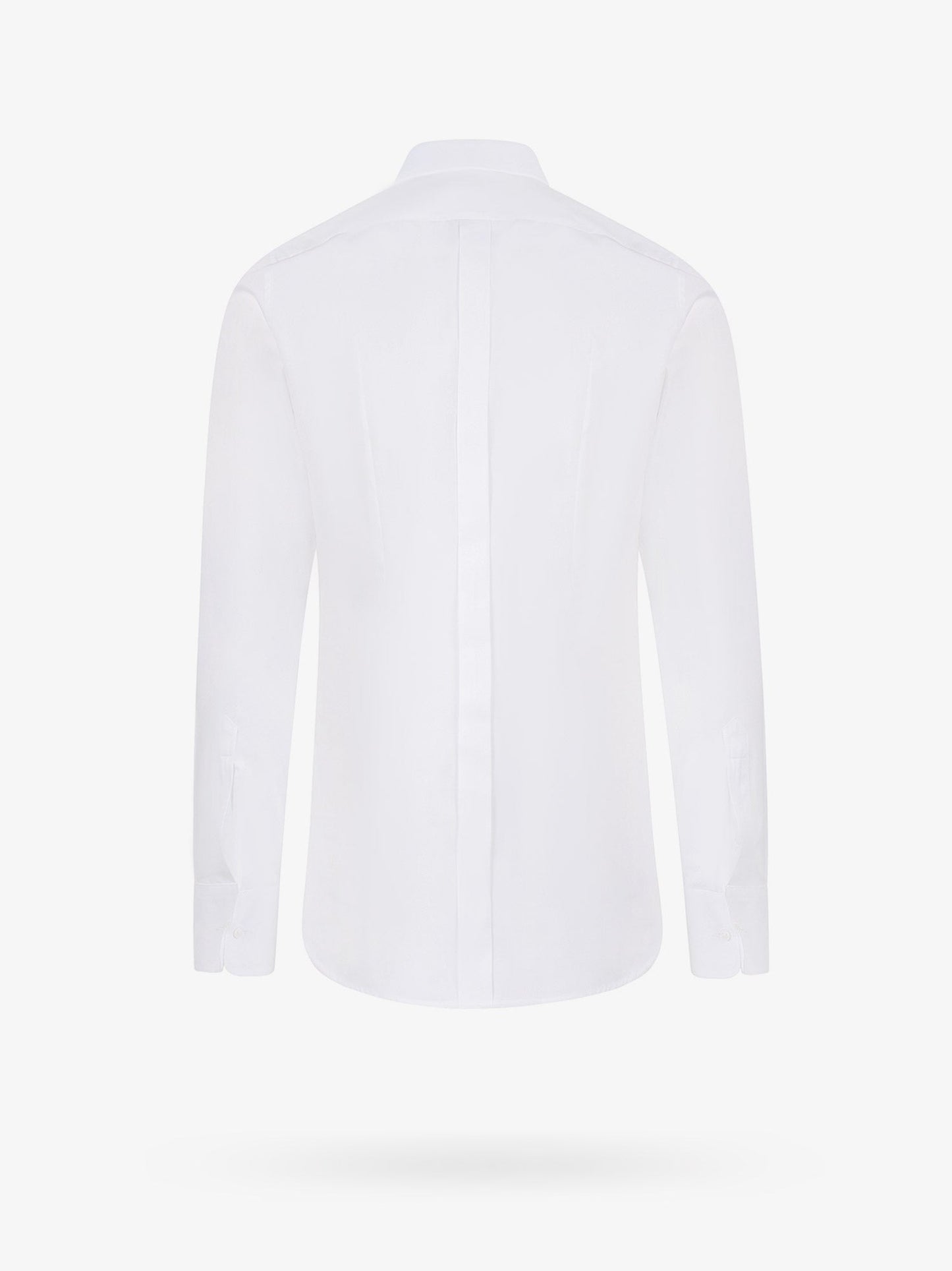 Cotton shirt with frontal plastron