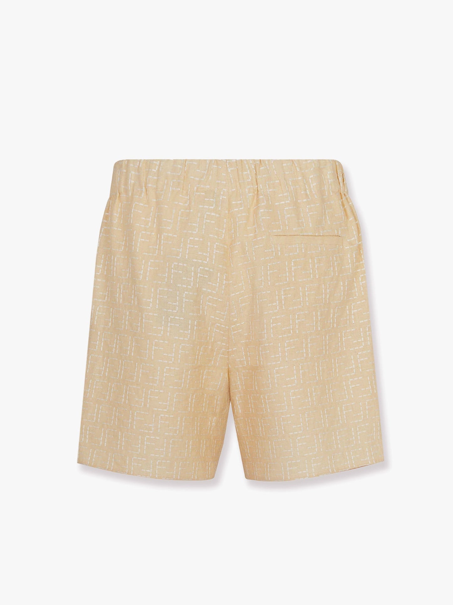 Bermuda jacquard in lino e cotone con motivo FF all-over