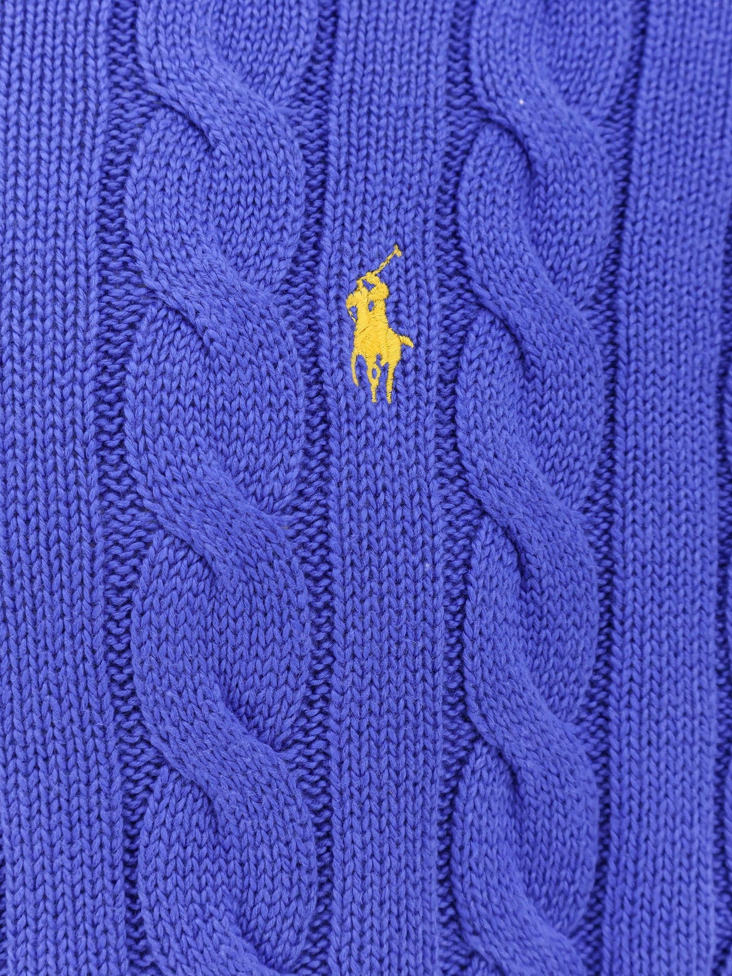 Cable knit sweater with iconic embroidery
