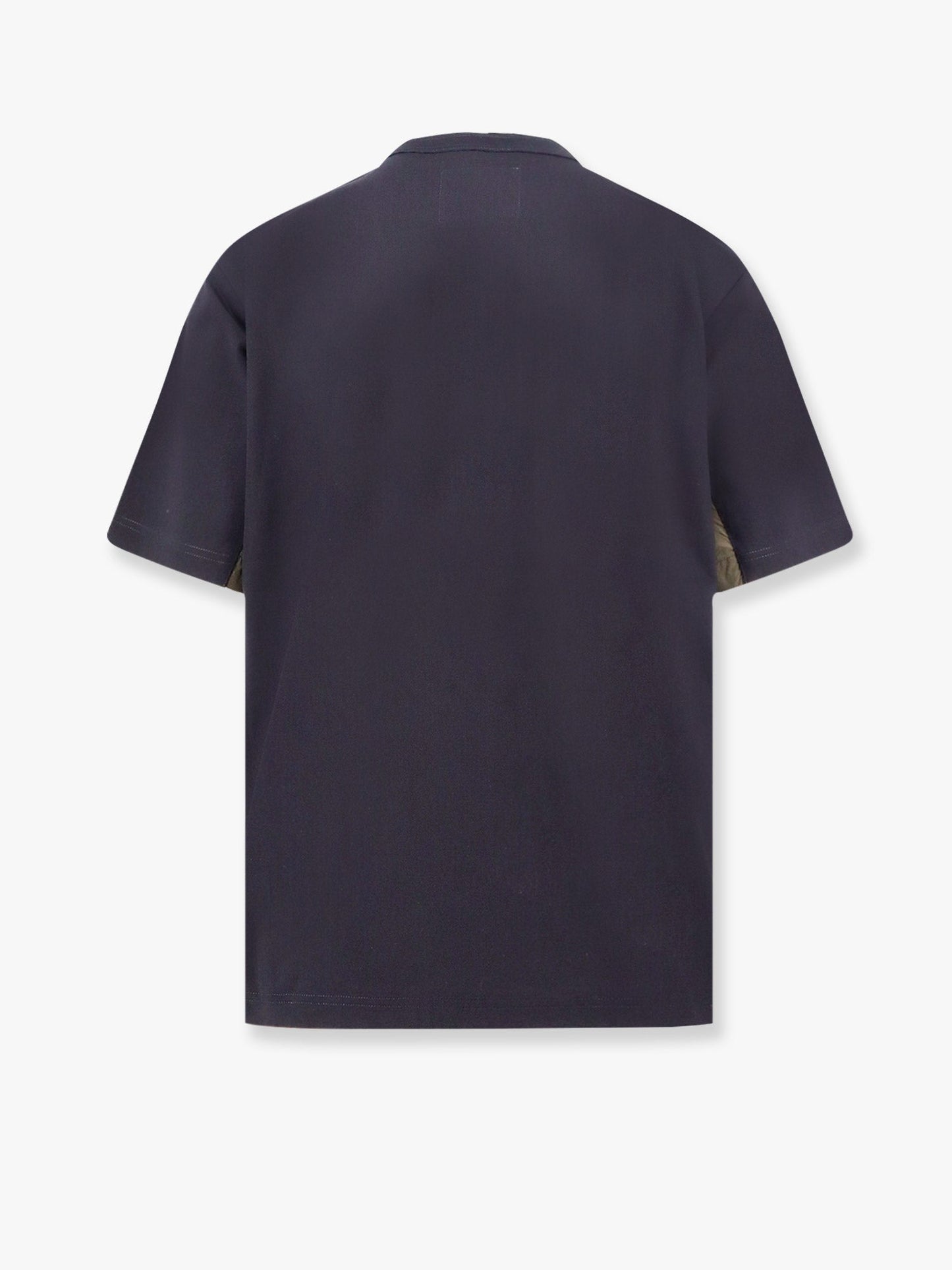 Cotton t-shirt with nylon inserts