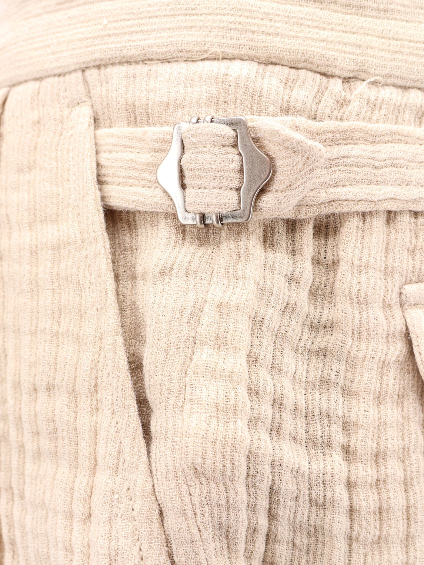 Double weave linen bermuda shorts