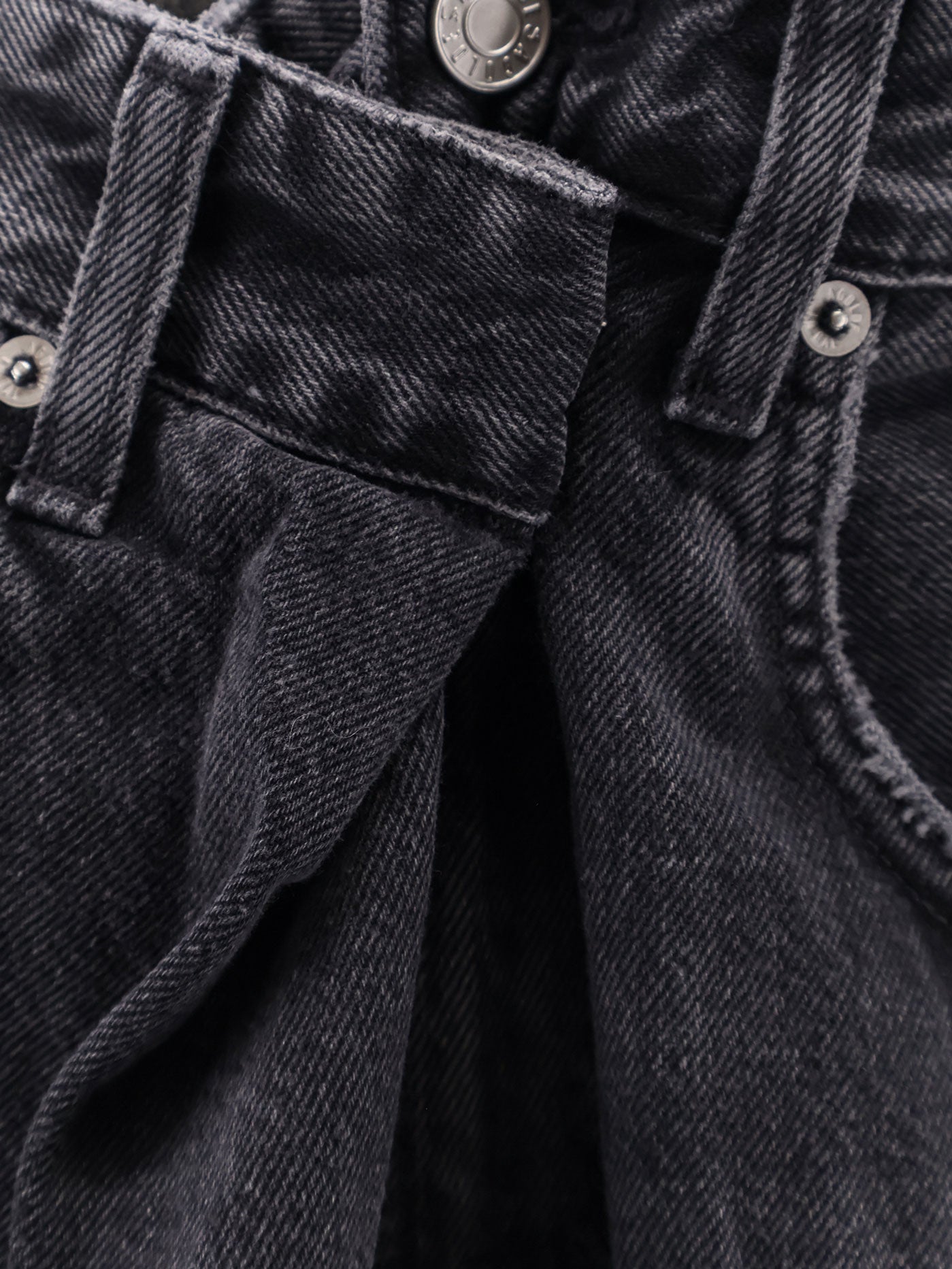 Vana Fold Jean regenerative black denim trousers