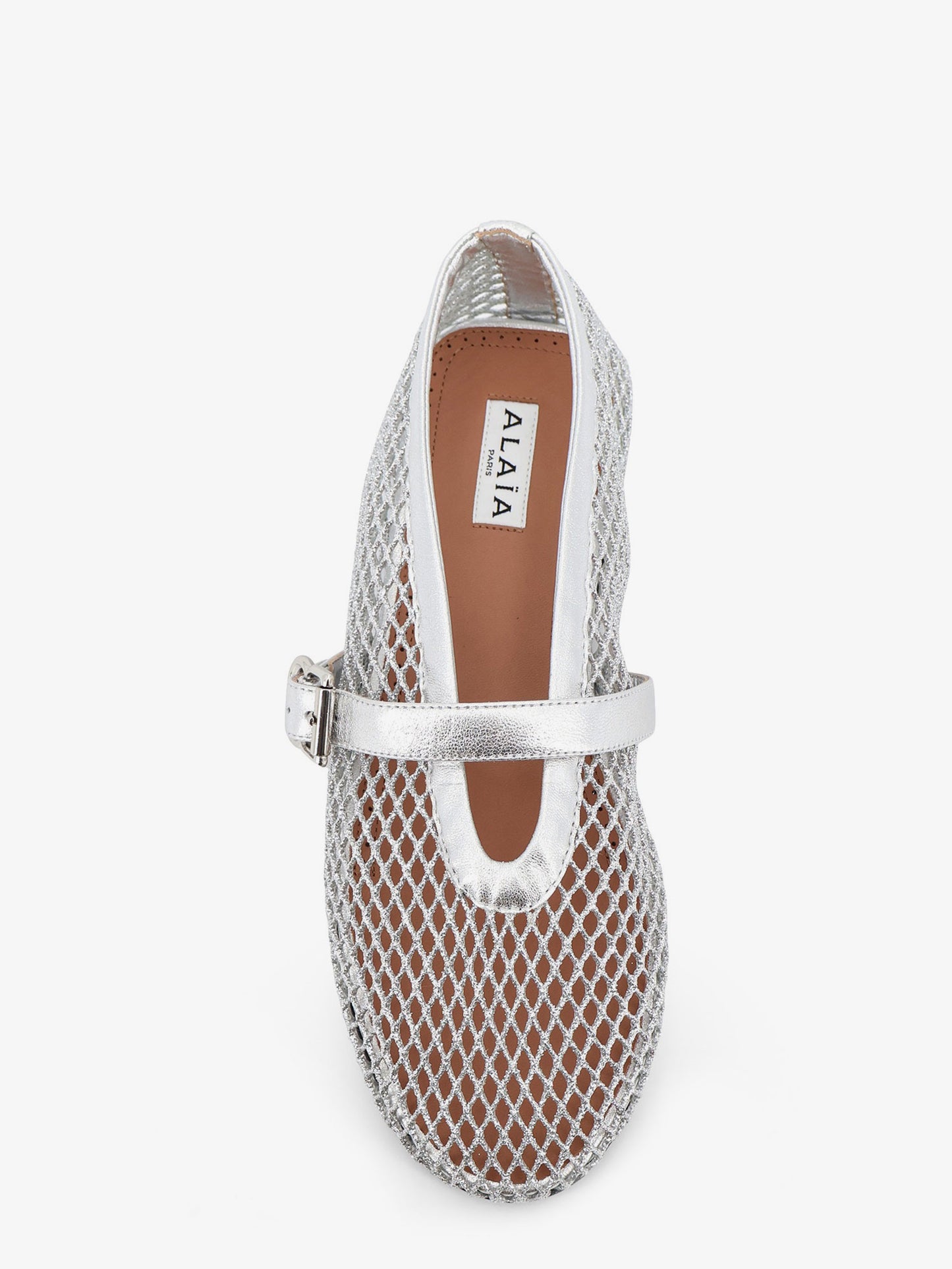 Ballet Flats glitter mesh and leather ballerinas