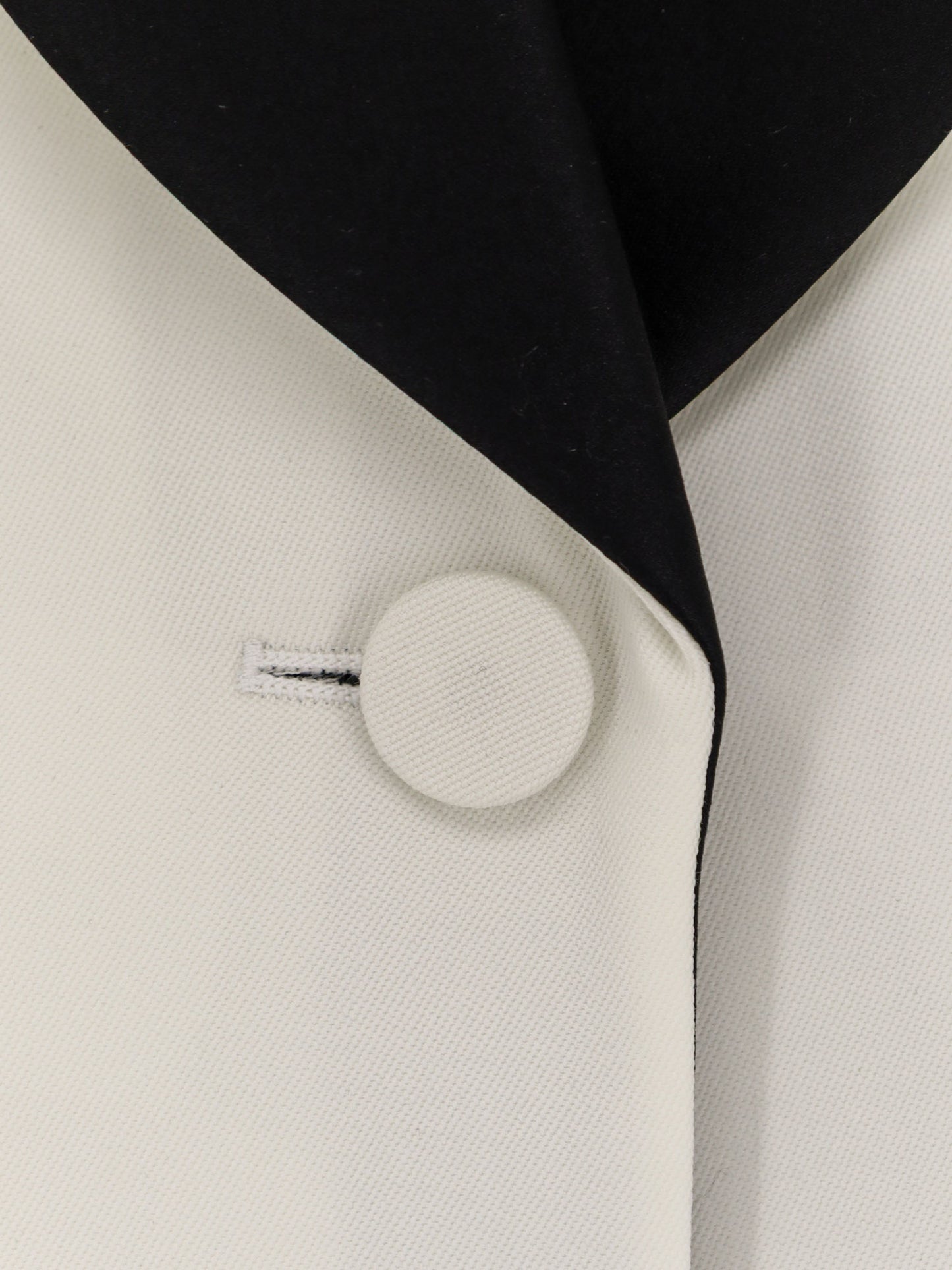 Blazer in lana con revers in satin