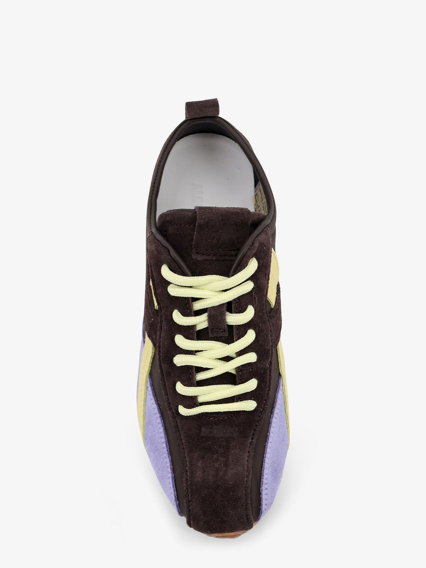 Leather and suede sneakers