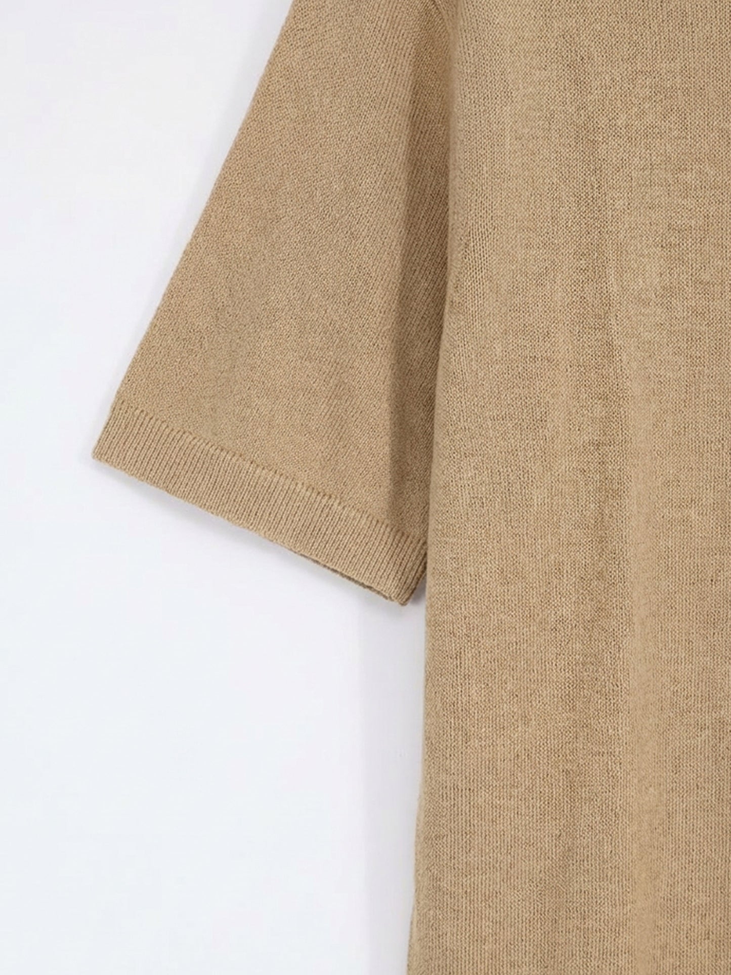Linen and cotton blend polo shirt