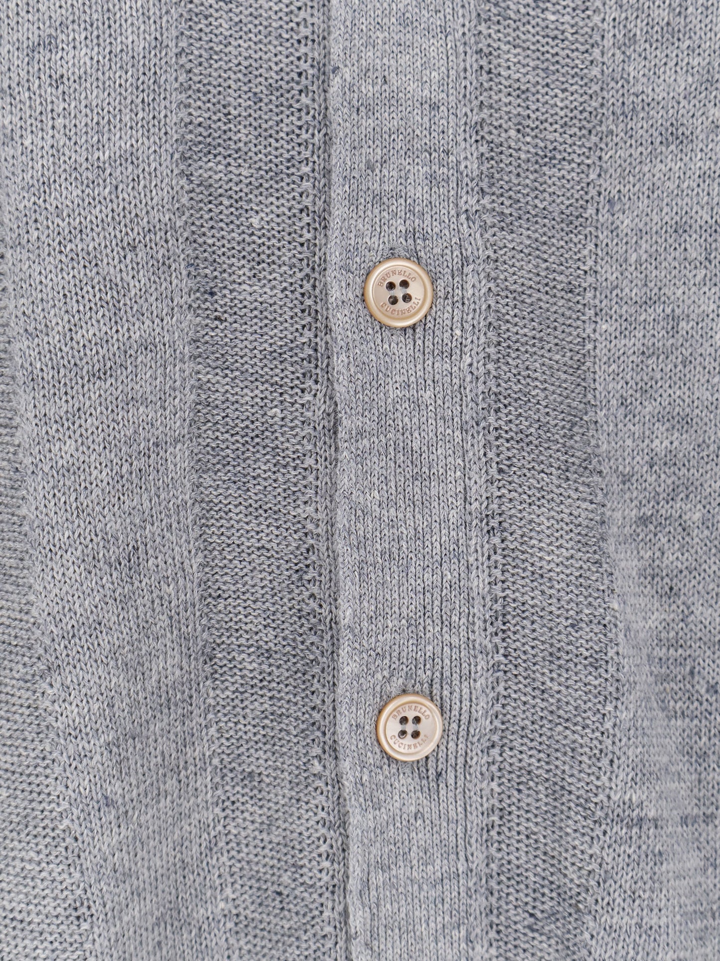 Linen and cotton blend cardigan