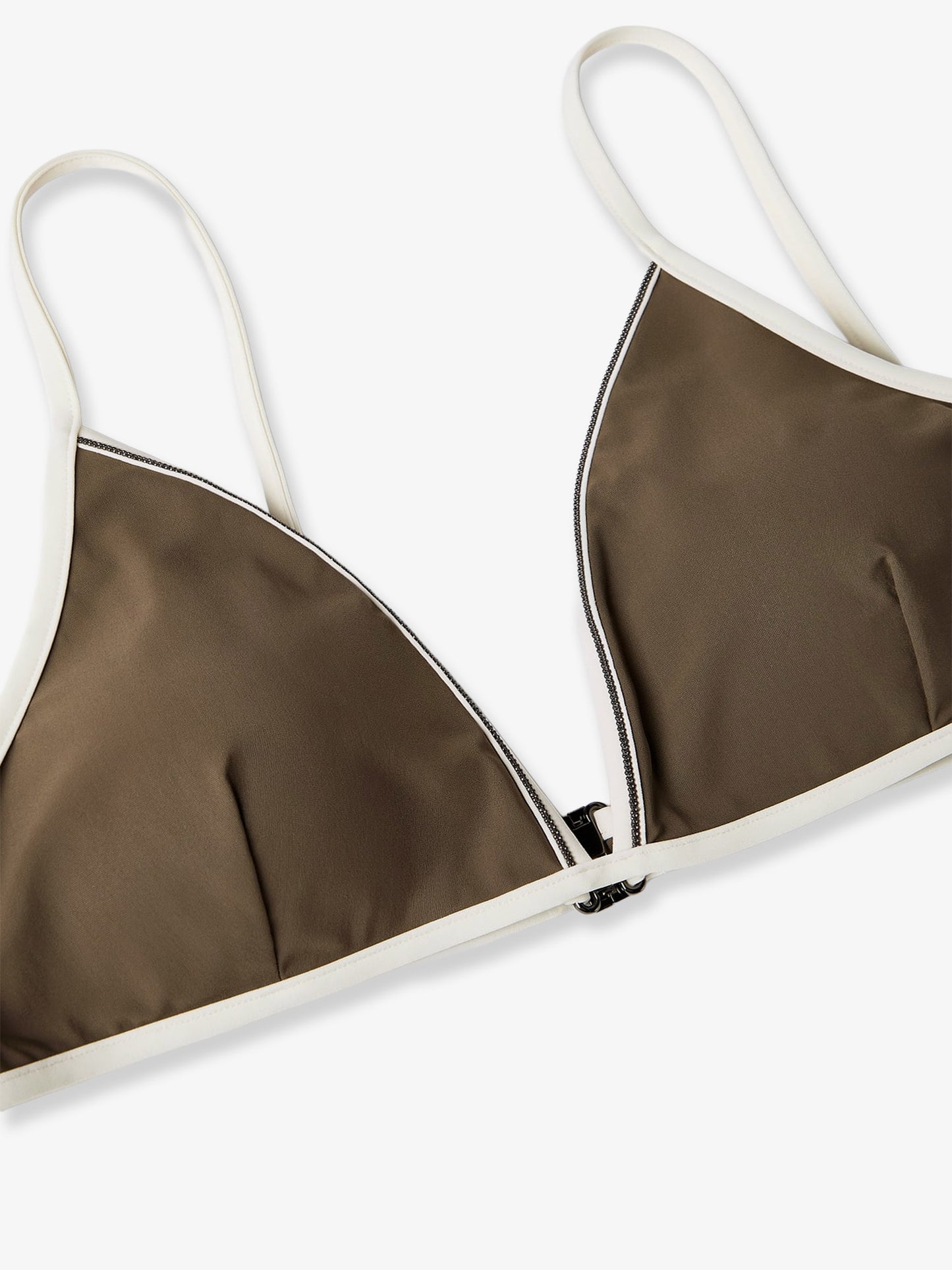 Nylon bikini top with Monile details