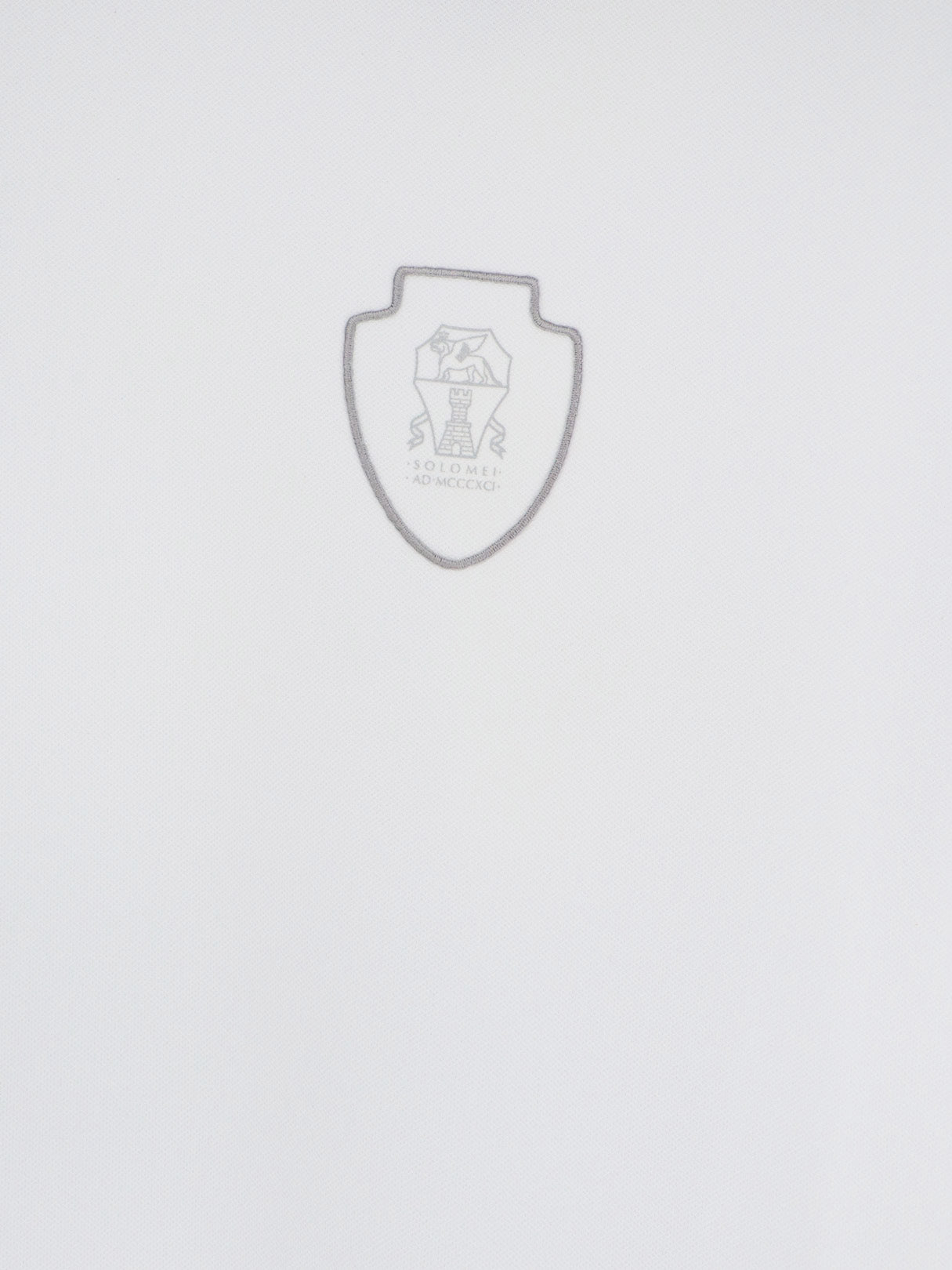 Technical fabric polo shirt with embroidered logo on the front