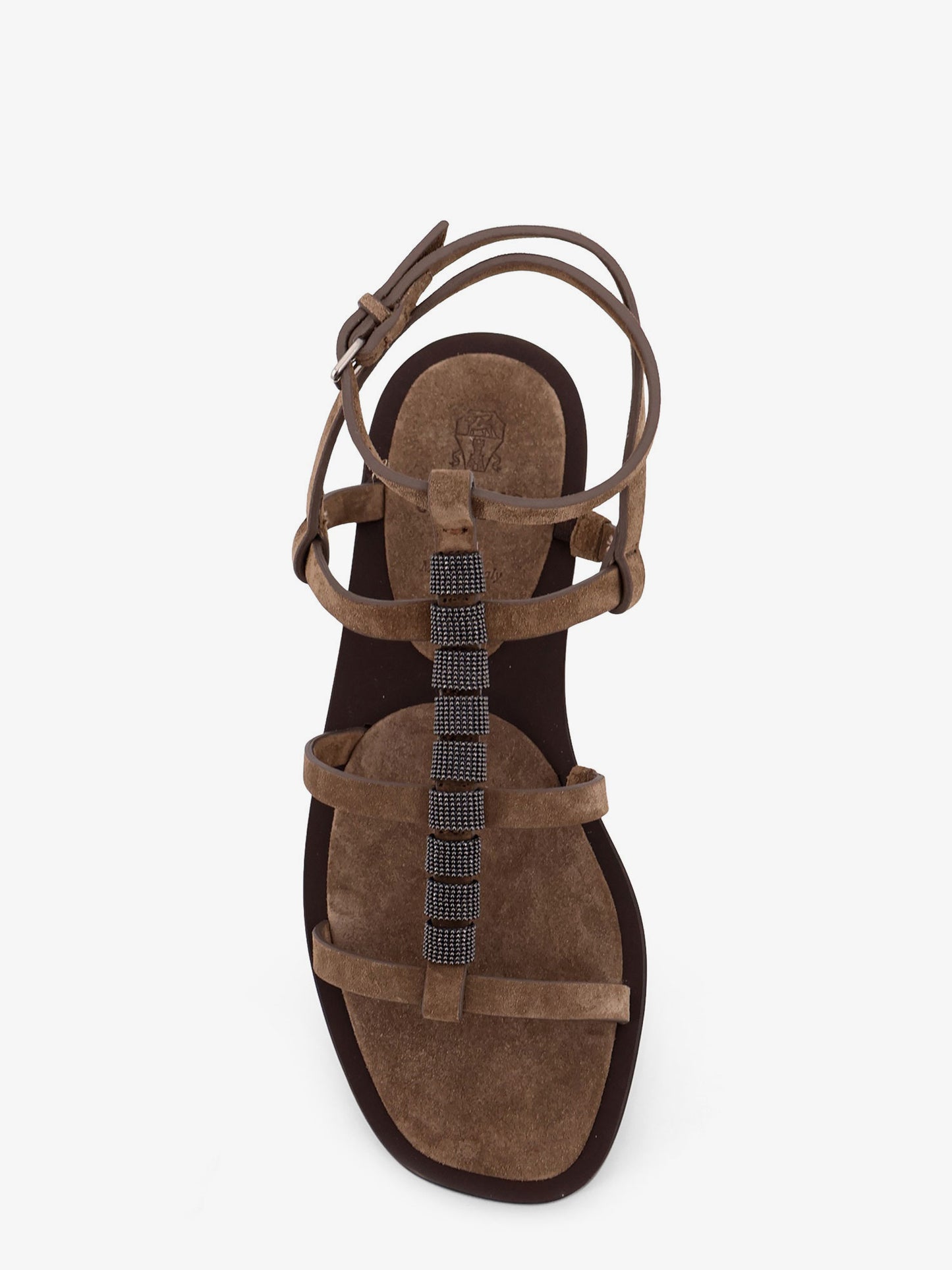 Sandali in suede con dettaglio Monile
