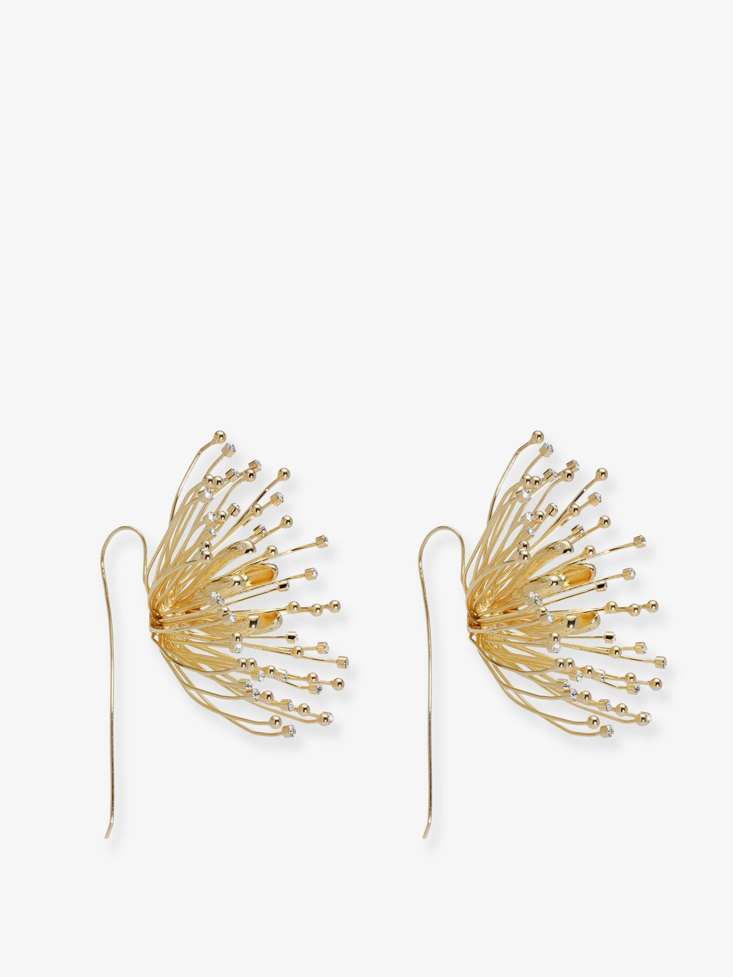 Damita brass earrings with gold finishes