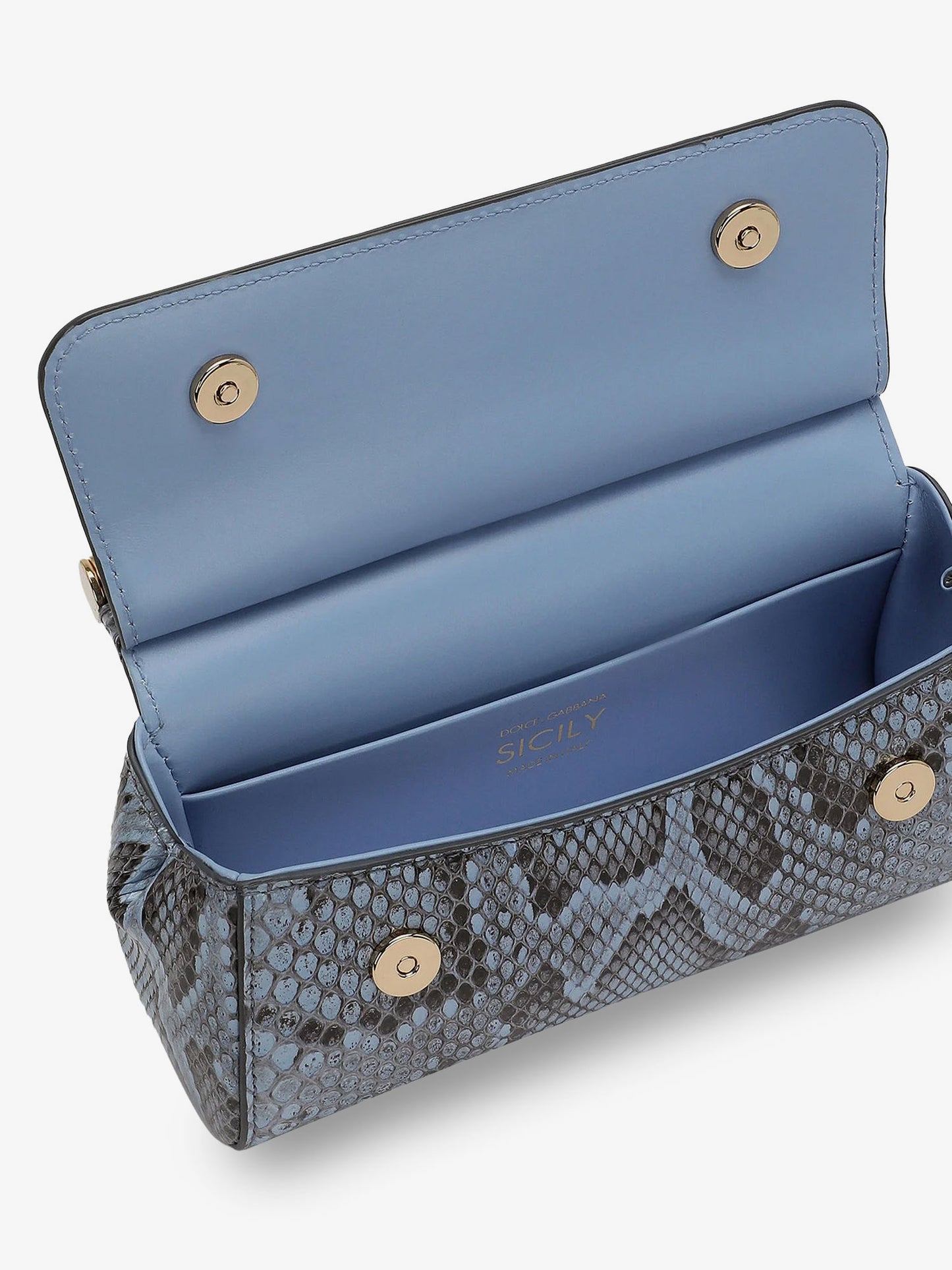 Sicily shiny python mini handbag