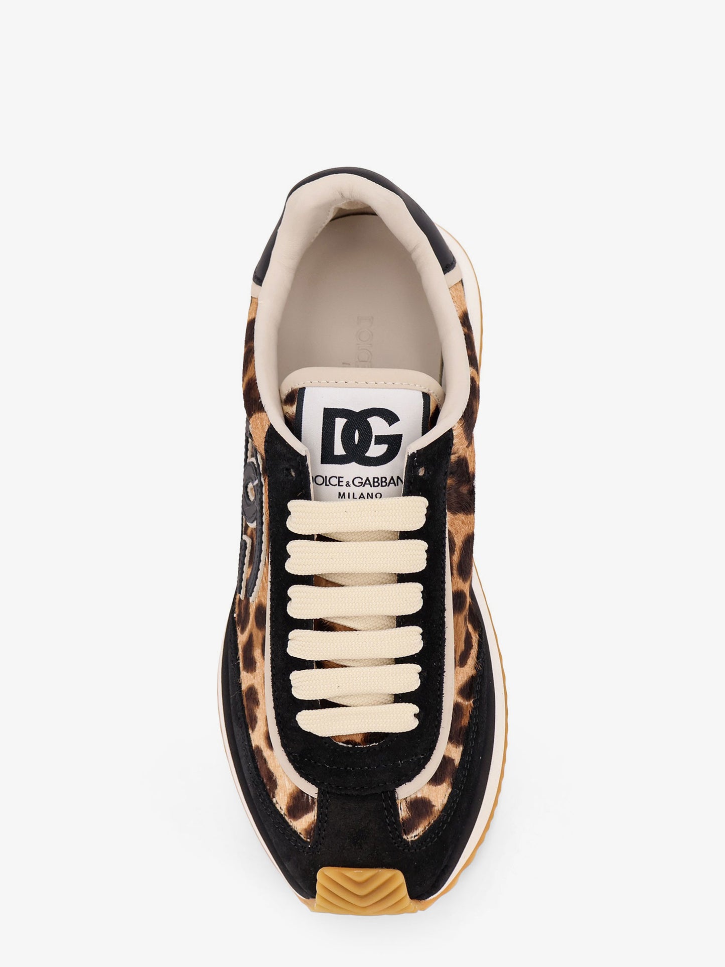 Sneakers in suede con motivo animalier