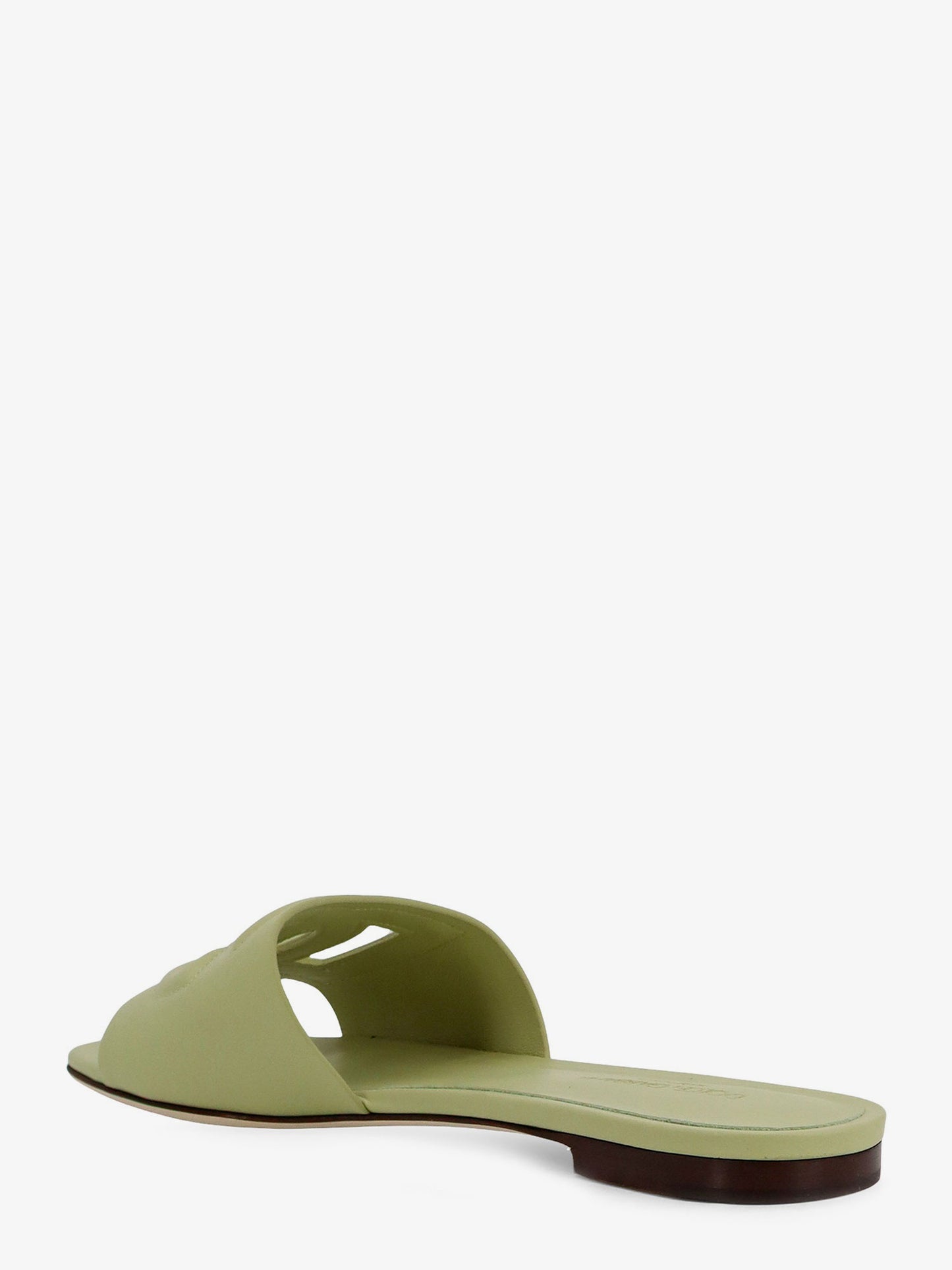 Leather sandals with DG Millennials logo