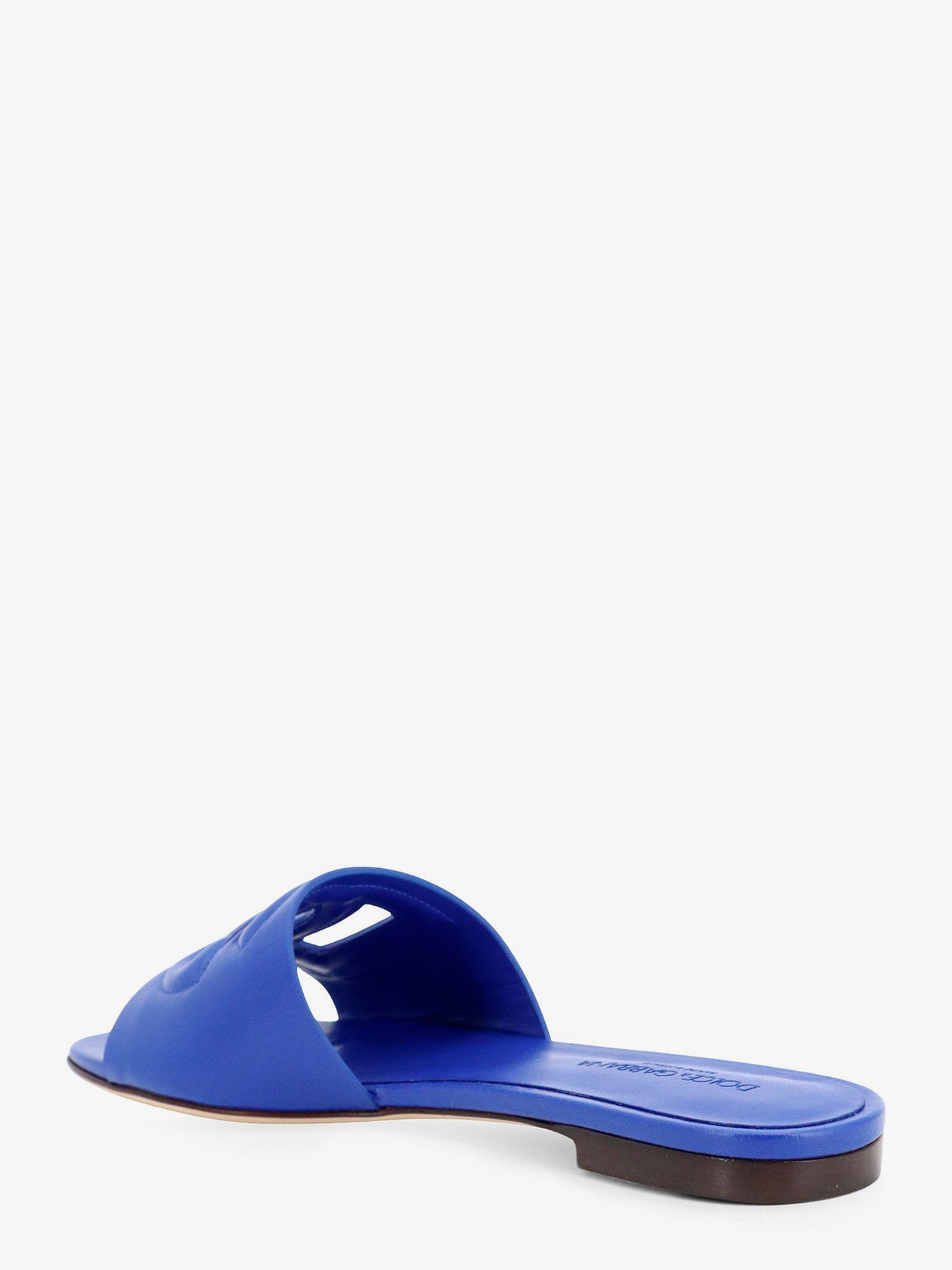 Leather sandals with DG Millennials logo