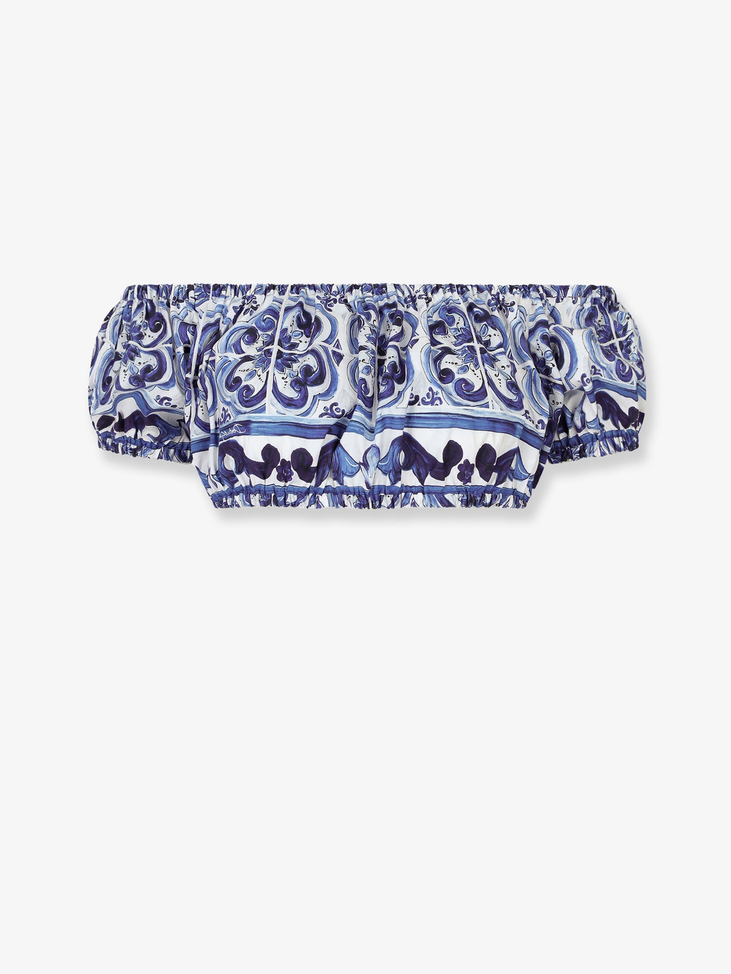 Cotton top with Maiolica print