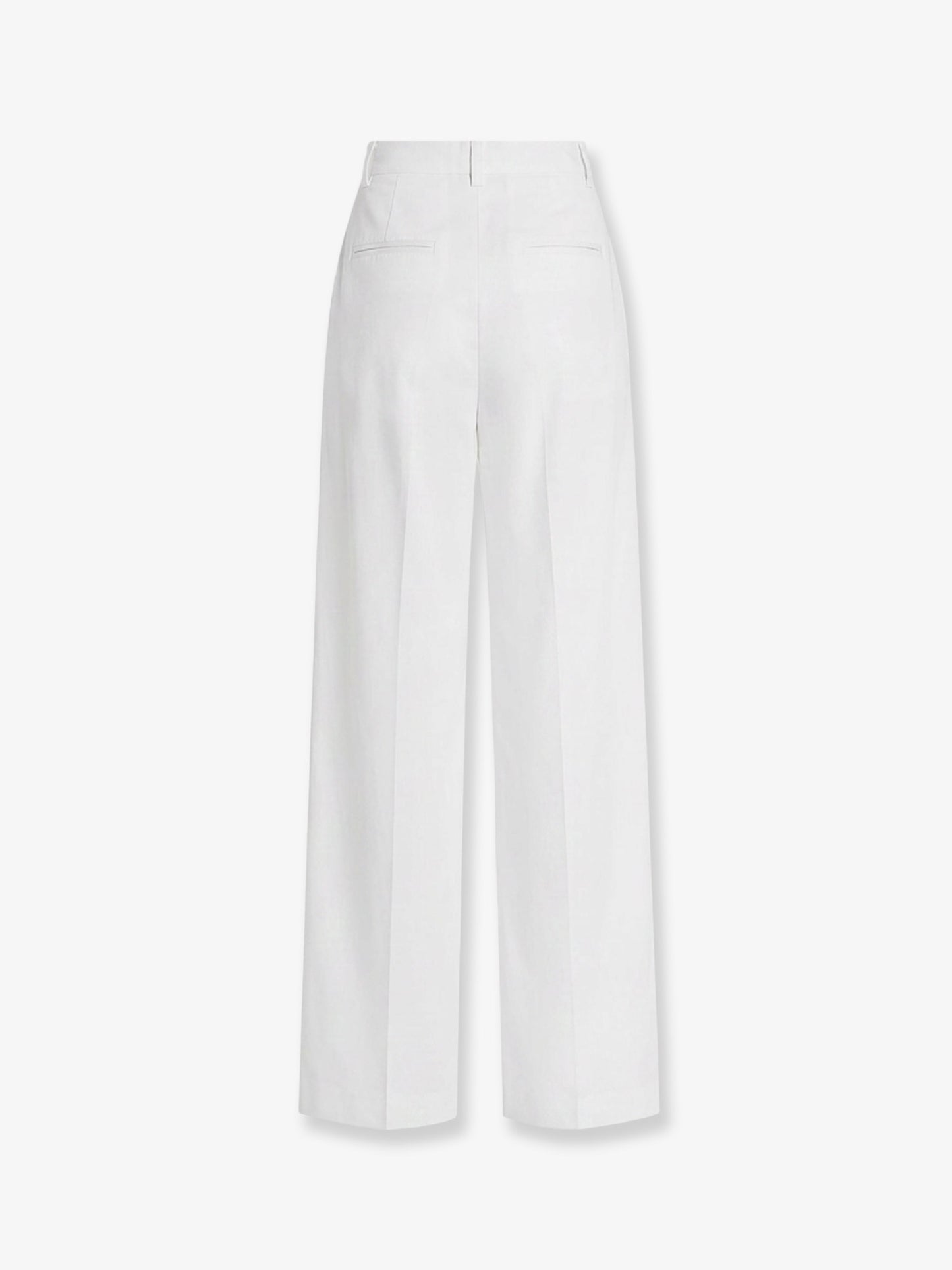 Flare cotton trousers