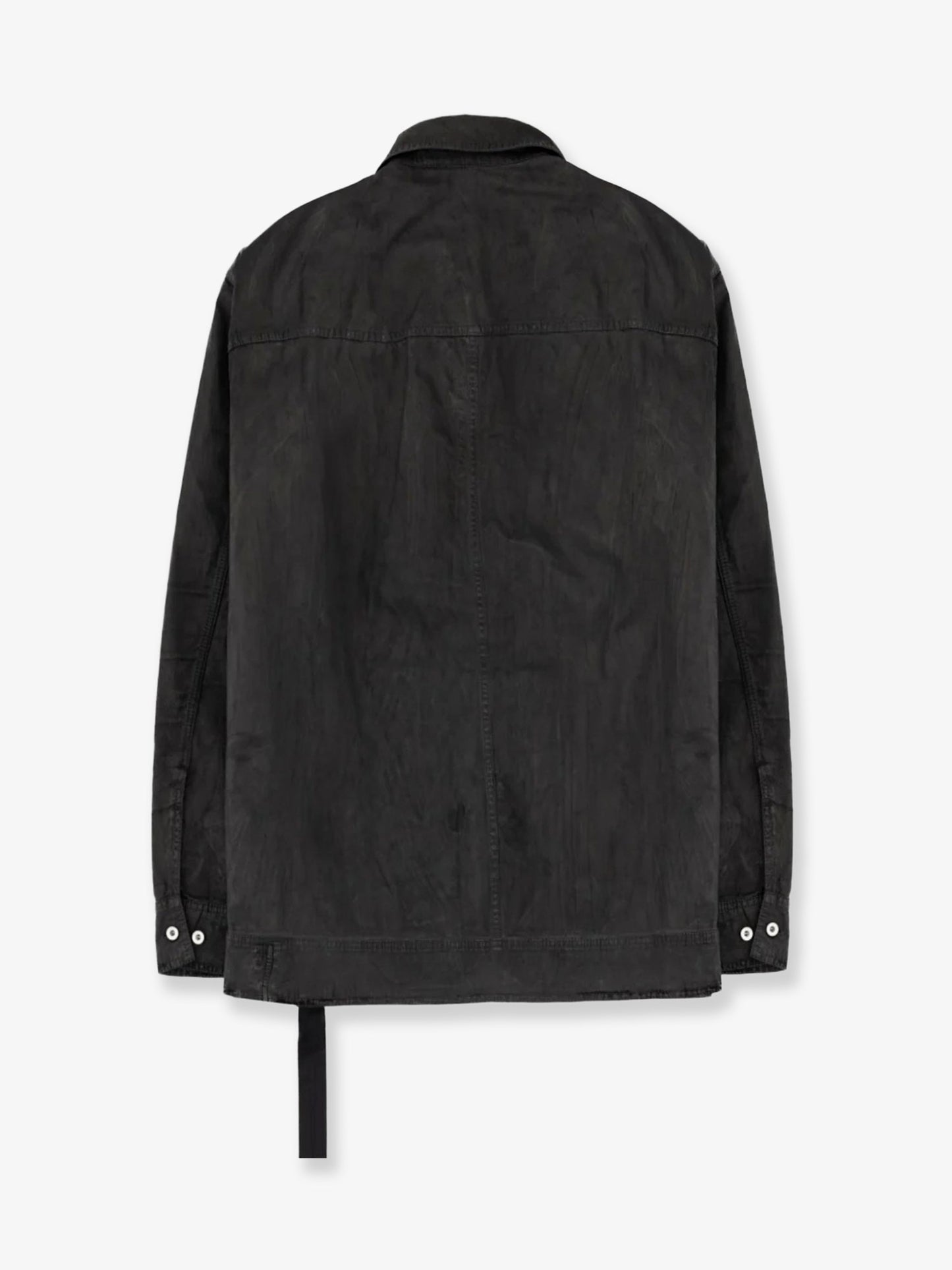 Waxed black denim jacket
