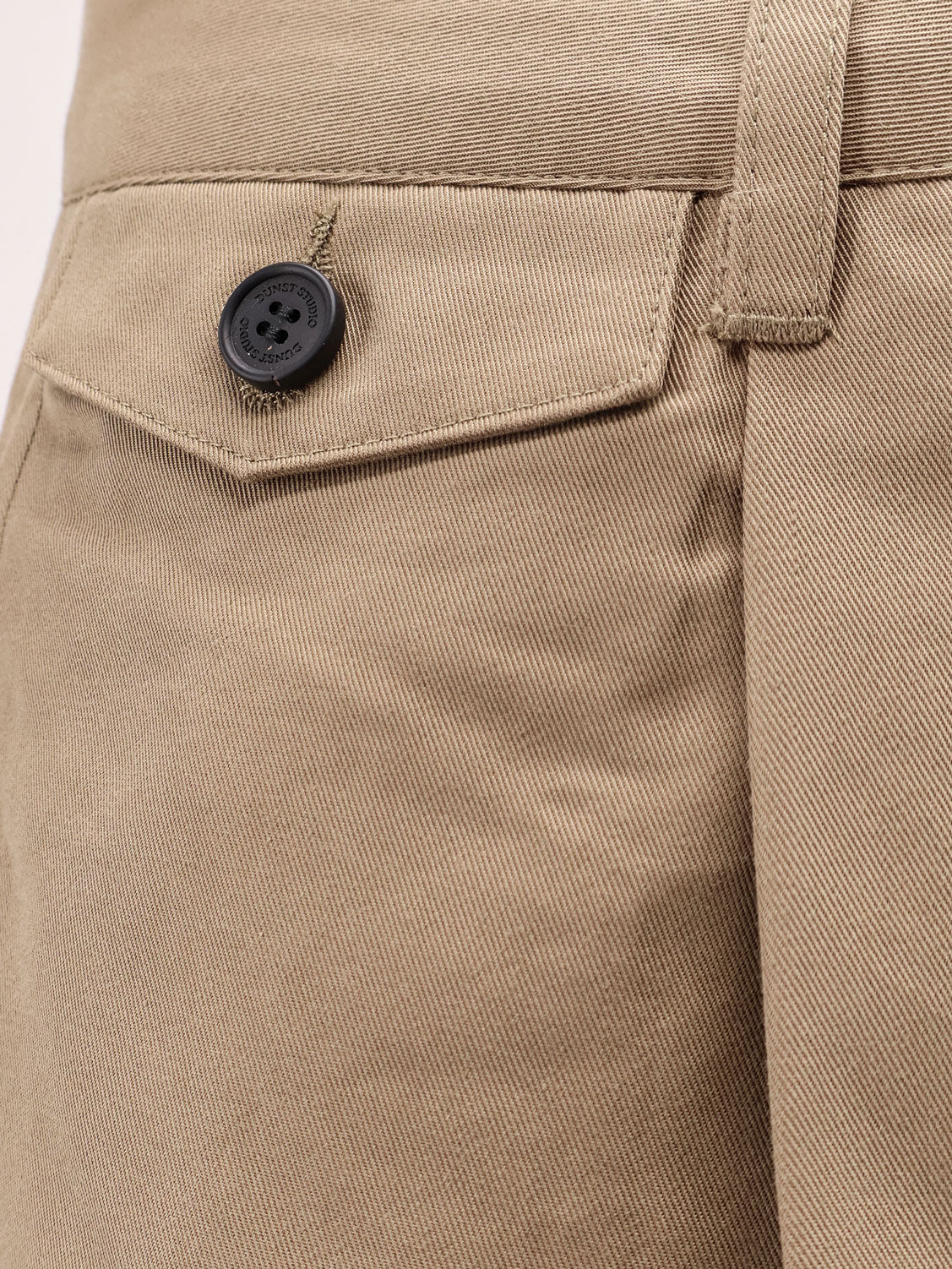 Pleated Chino Slacks Trousers